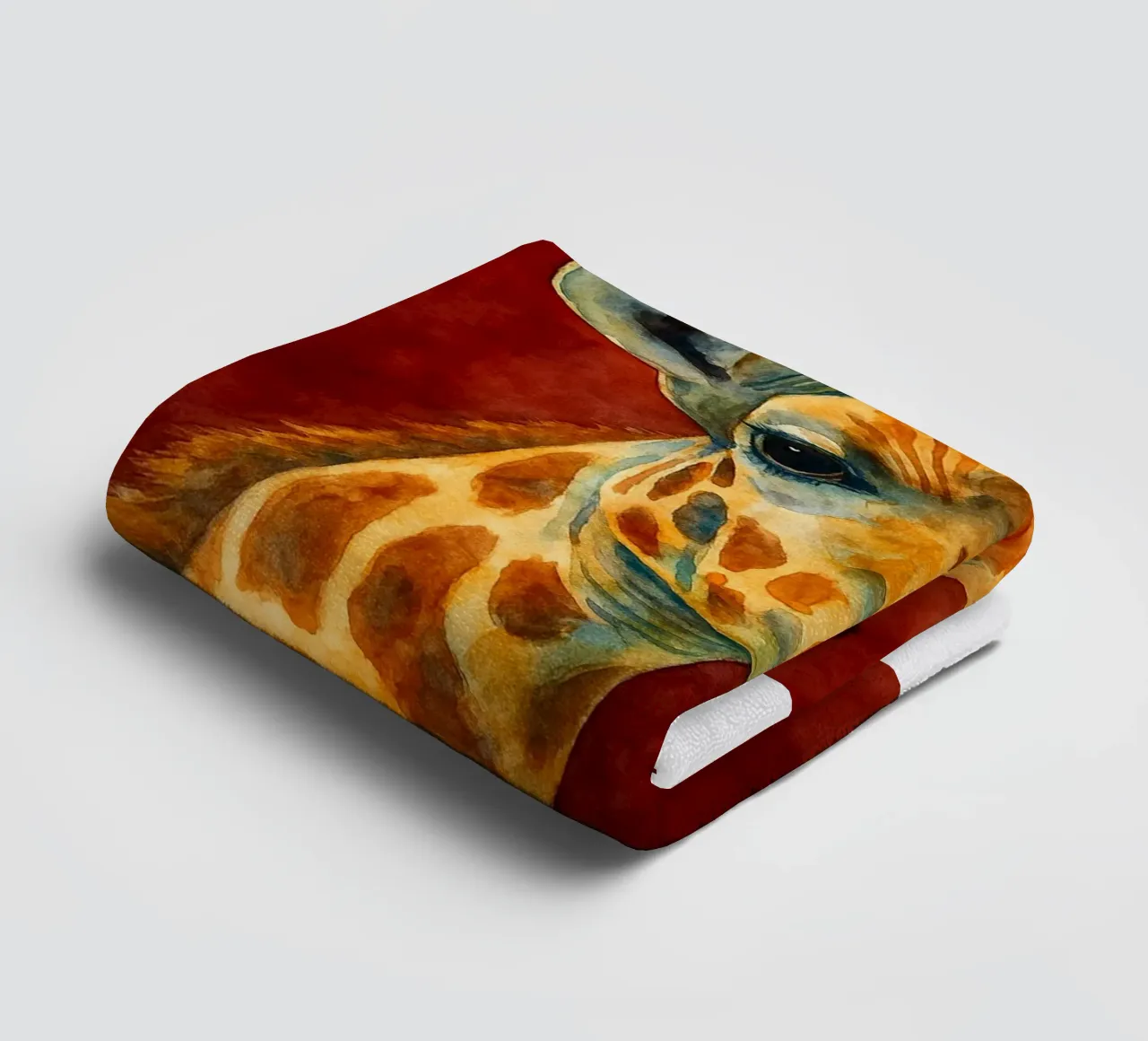 giraffa e cubo pittura colorata asciugamano da bagno da toegoe