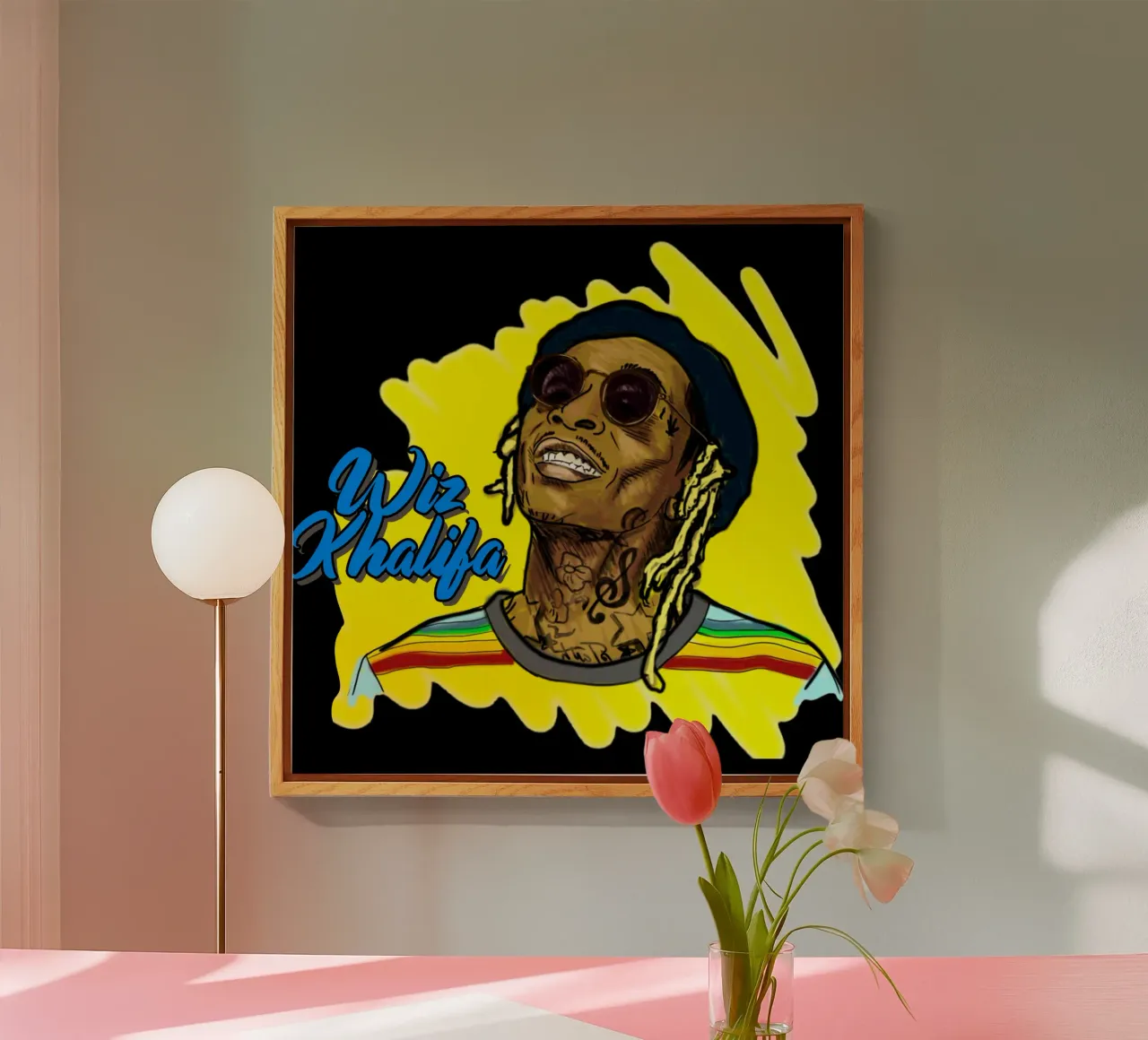 Wiz Khalifa Vektor Stil Acryl-Glas von Sigrid Rauuy