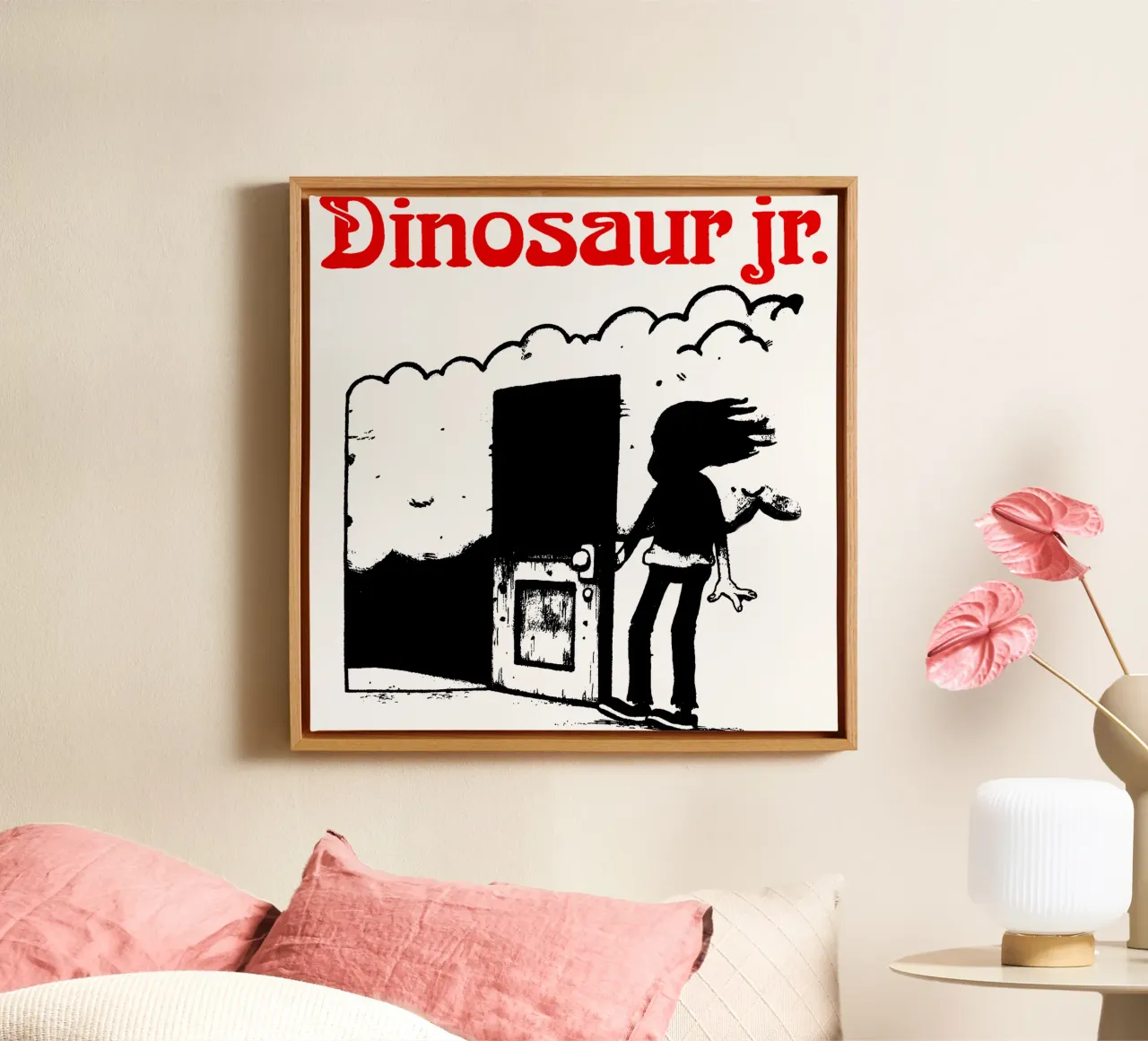 Dinosaur jr - Silhouette tela con Cornice a cassetta da Deepness