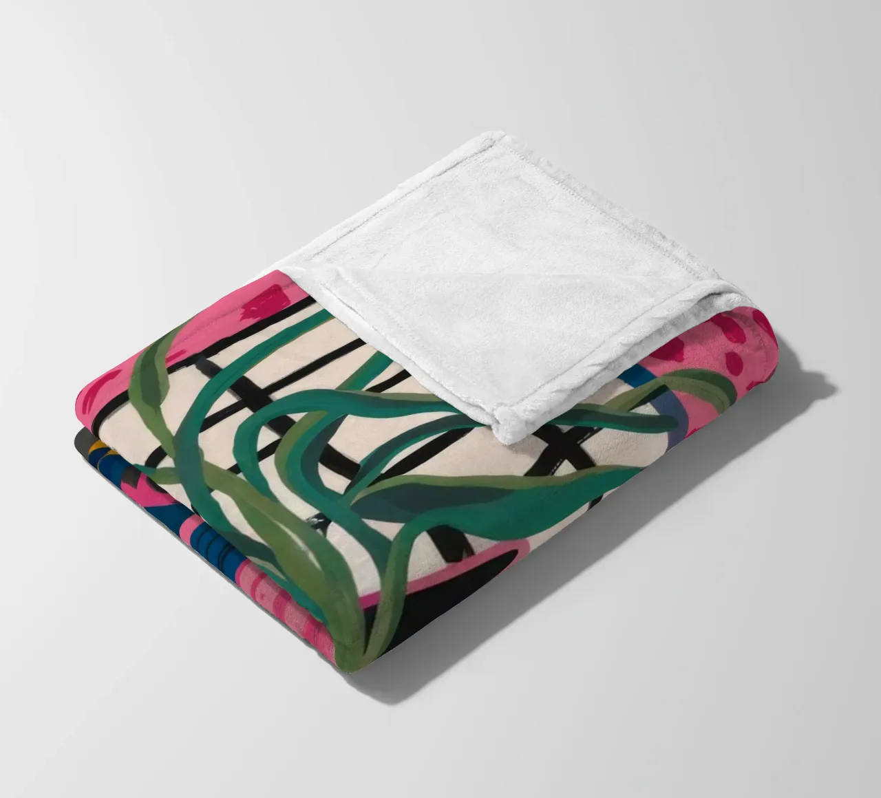 Poltrona Pink Wall Teal coperta in pile da FadeAura