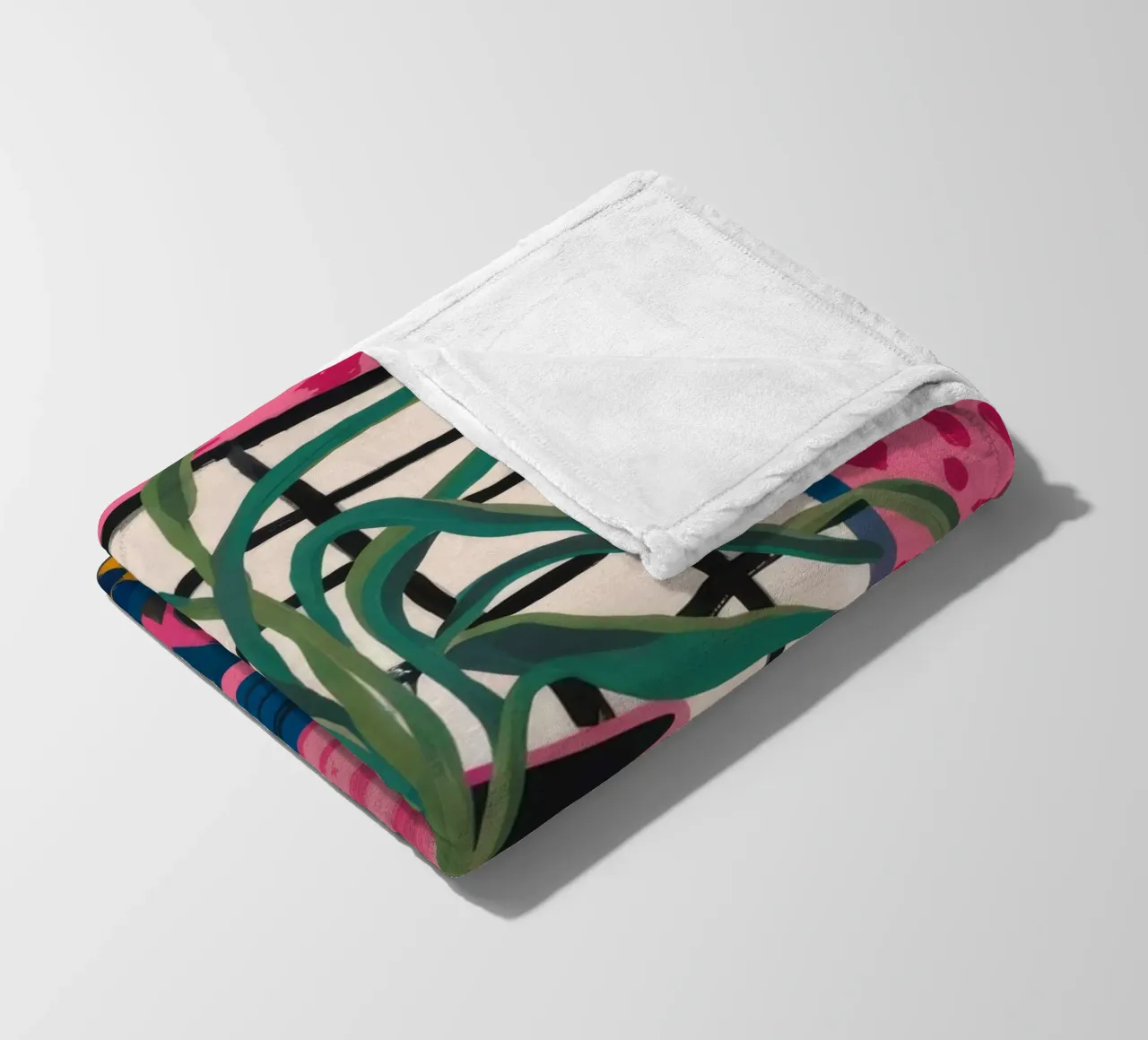 Poltrona Pink Wall Teal coperta in pile da FadeAura