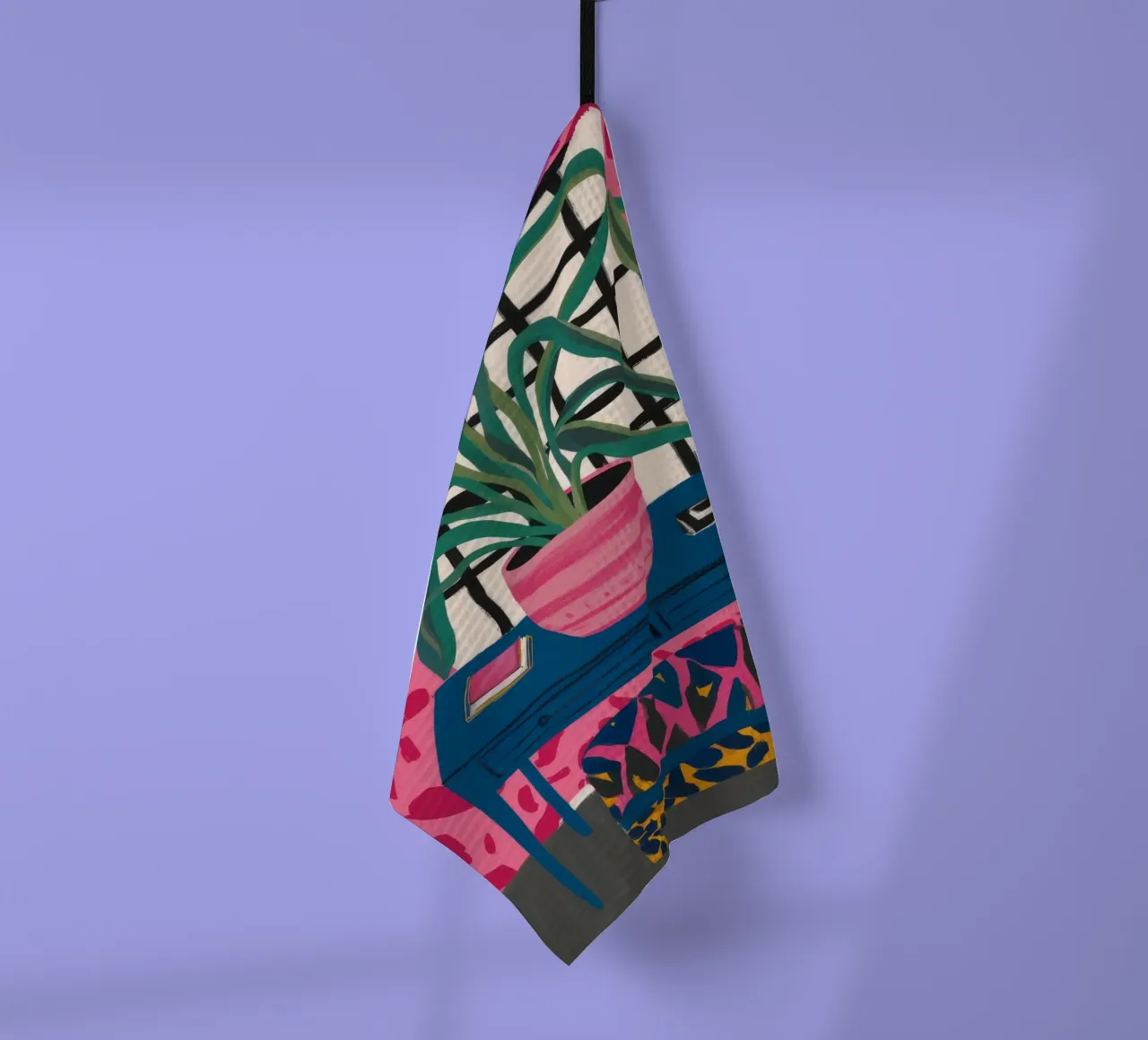 Poltrona Pink Wall Teal canovaccio da cucina da FadeAura
