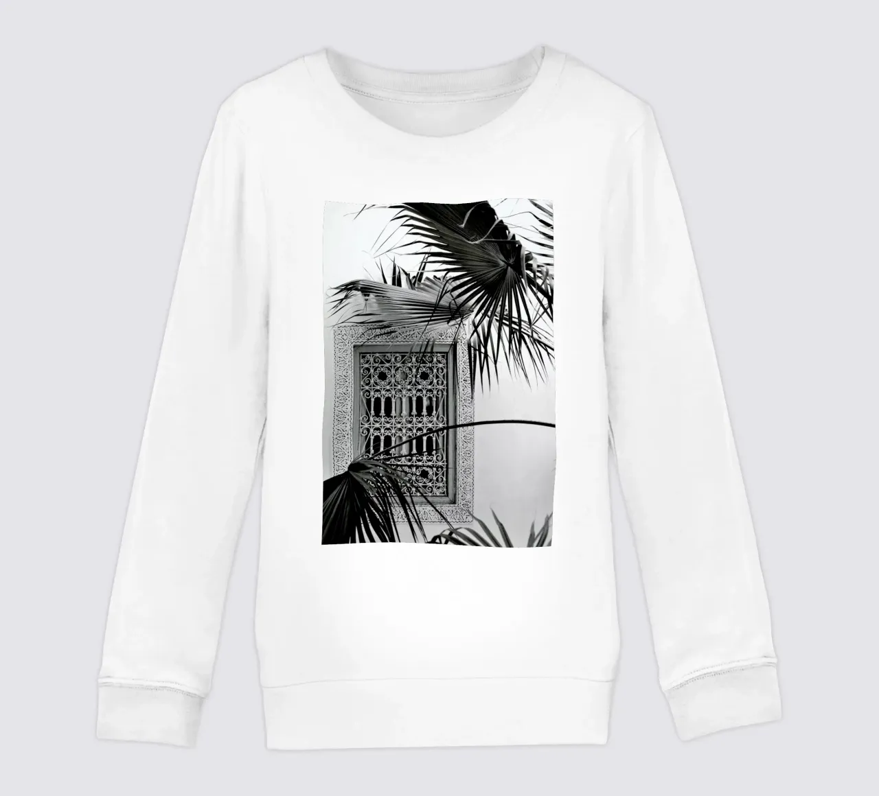 Orient Palms & Garden Dreams Black & White Edition felpa bambino da Studio Nahili