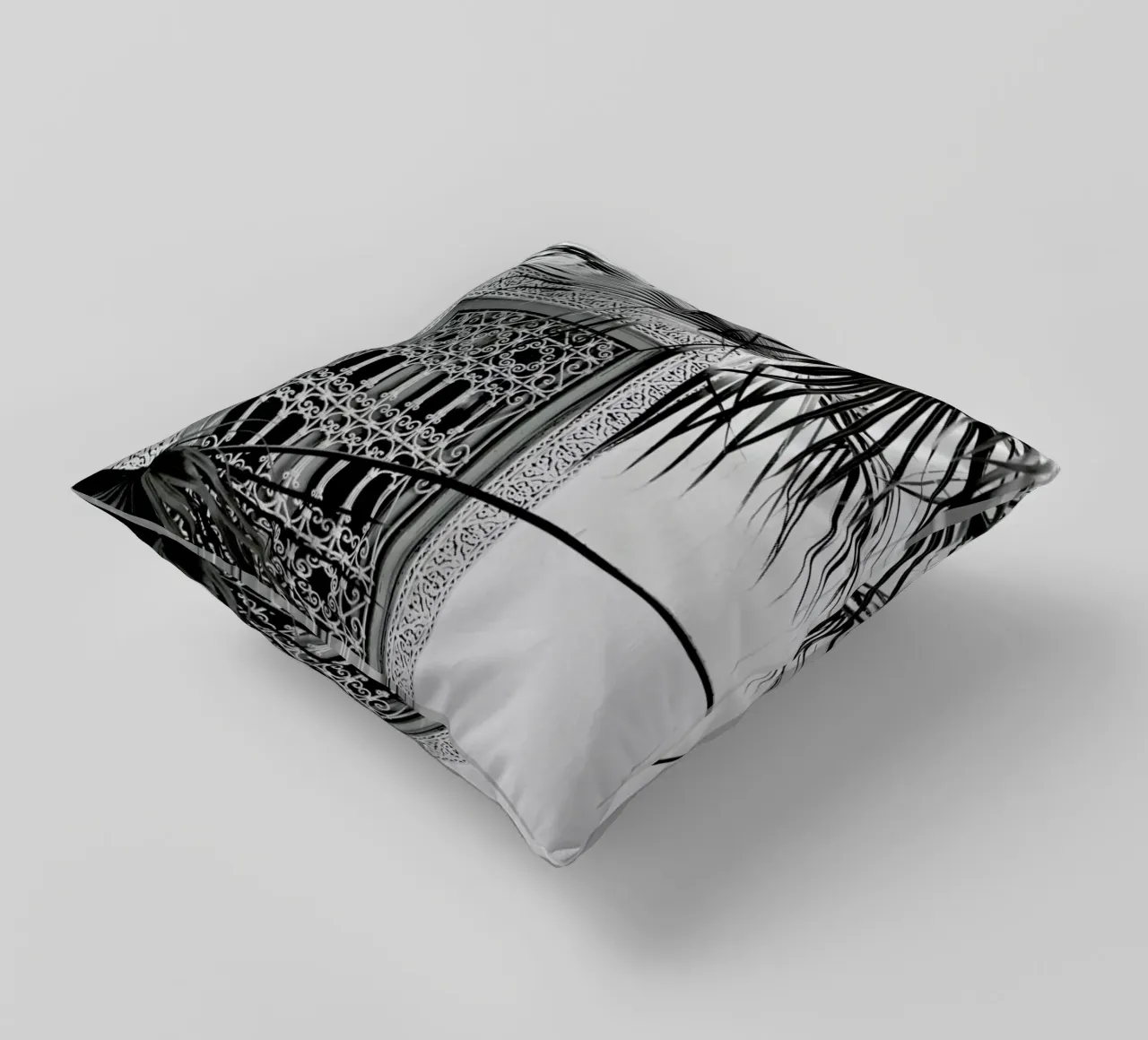 Orient Palms & Garden Dreams Black & White Edition cuscino da Studio Nahili