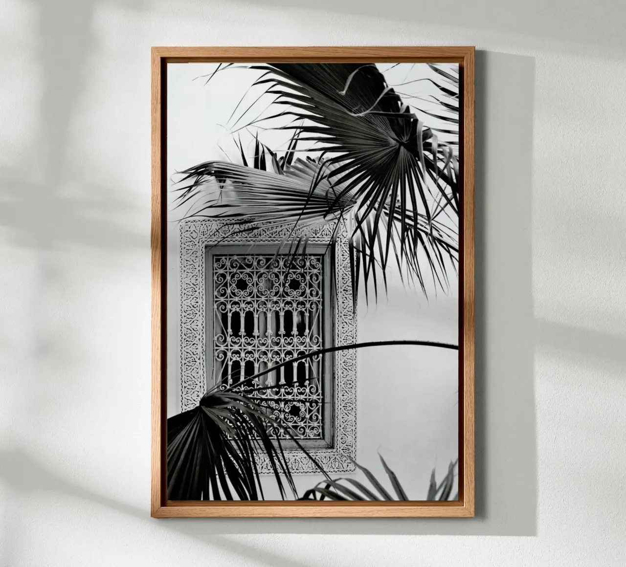 Orient Palms & Garden Dreams Black & White Edition Leinwand von Studio Nahili