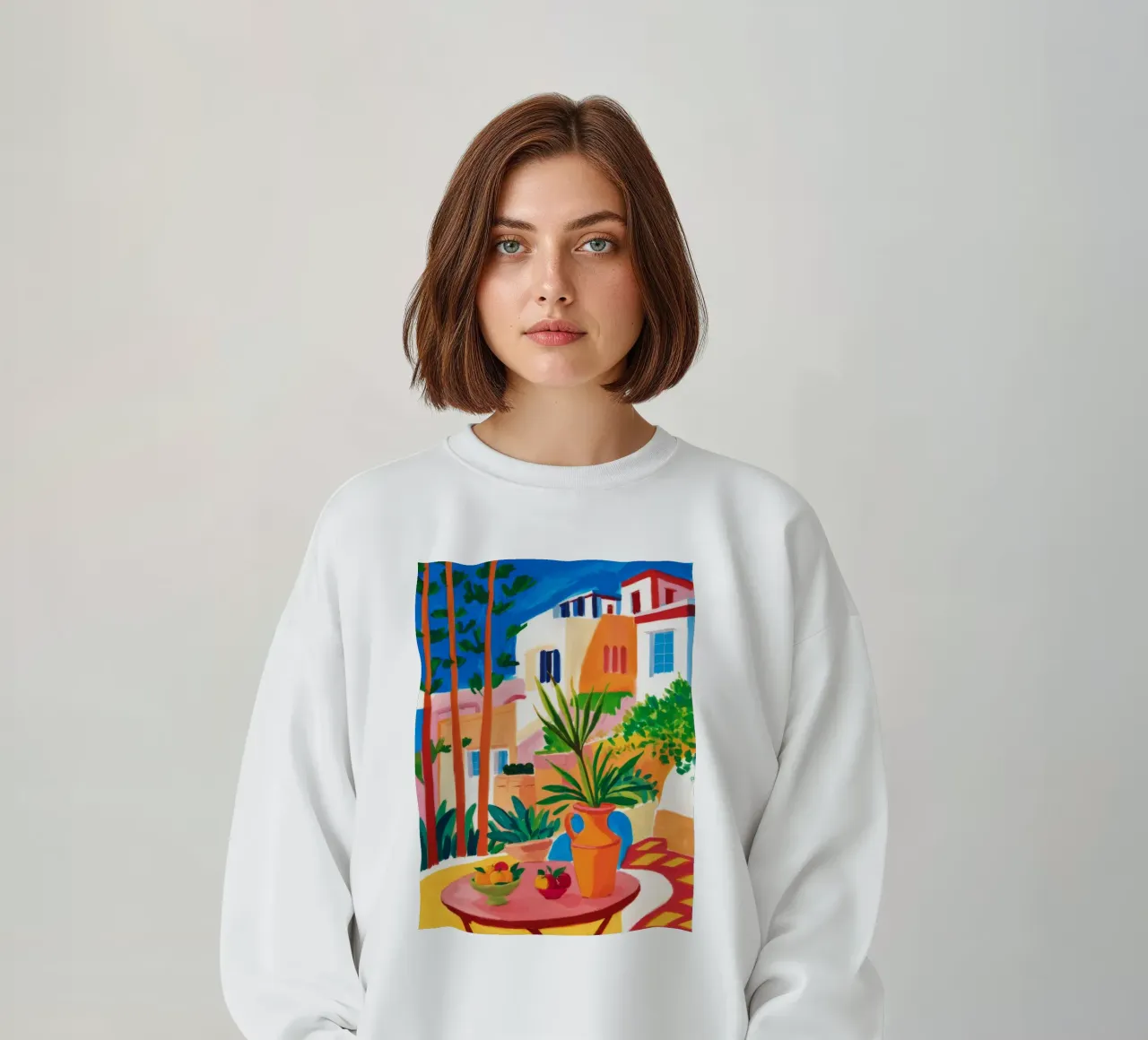 Santorini Still Life felpa da Muse Artworks