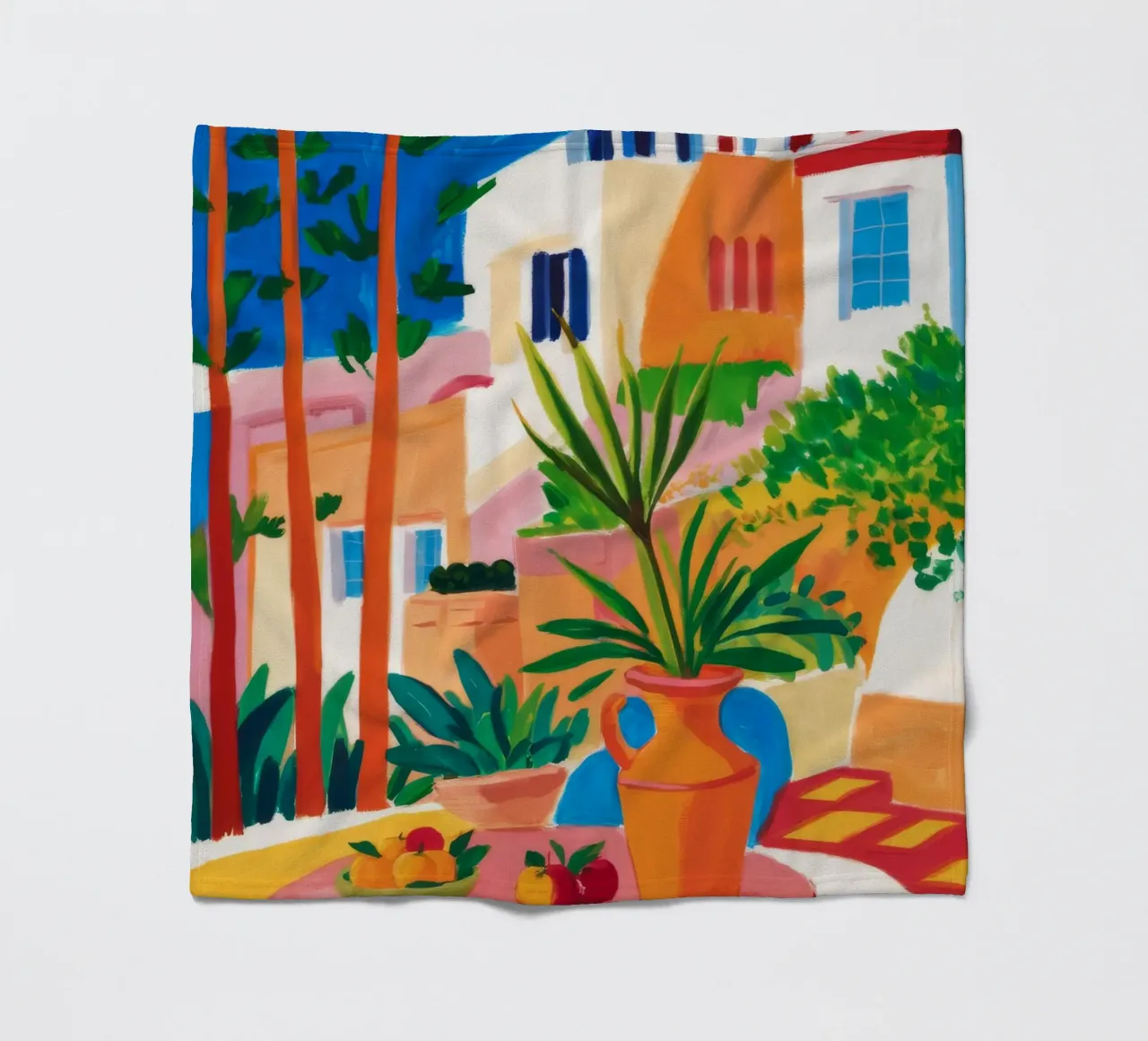 Santorini Still Life coperta in pile da Muse Artworks