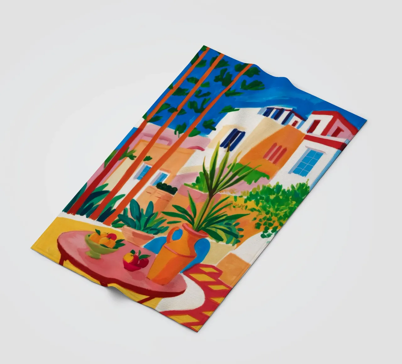 Santorini Still Life coperta in pile da Muse Artworks