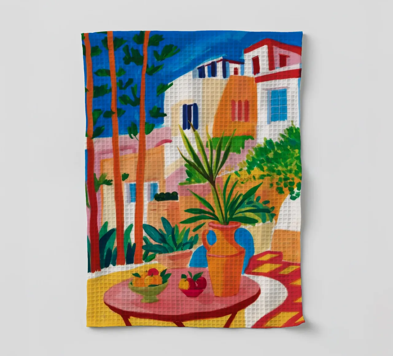 Santorini Still Life canovaccio da cucina da Muse Artworks