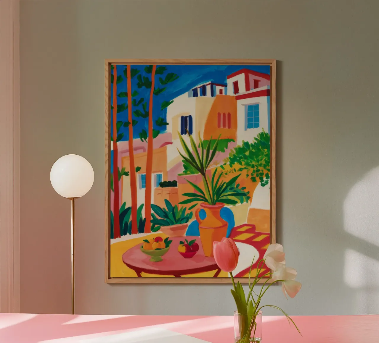 Santorini Still Life alluminio dibond da Muse Artworks