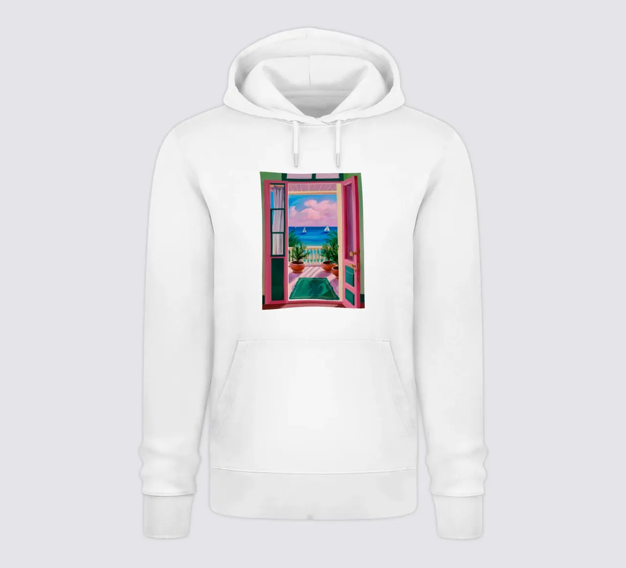 Scala del cielo rosa felpa con cappuccio da FadeAura