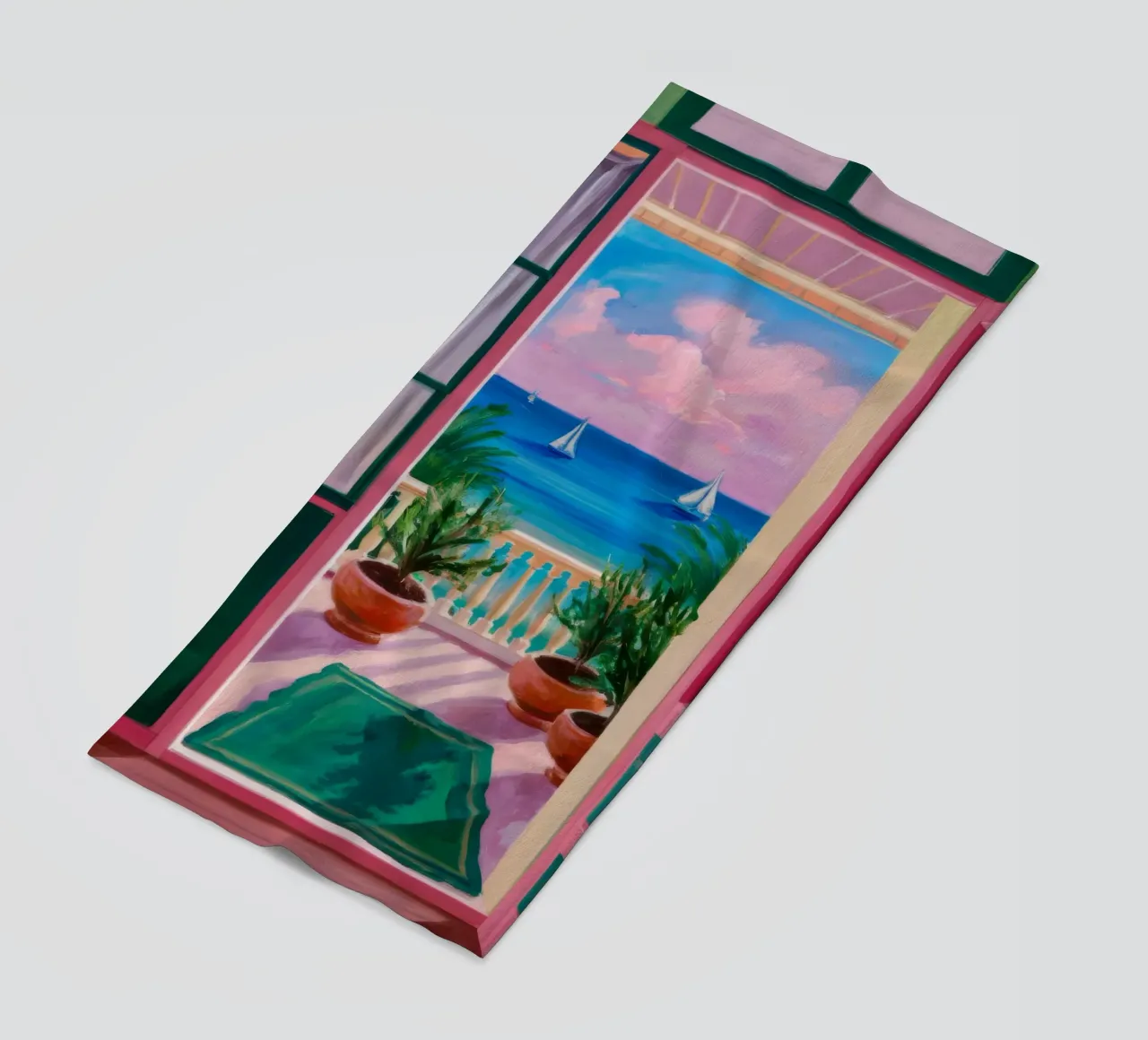 Scala del cielo rosa telo mare da FadeAura