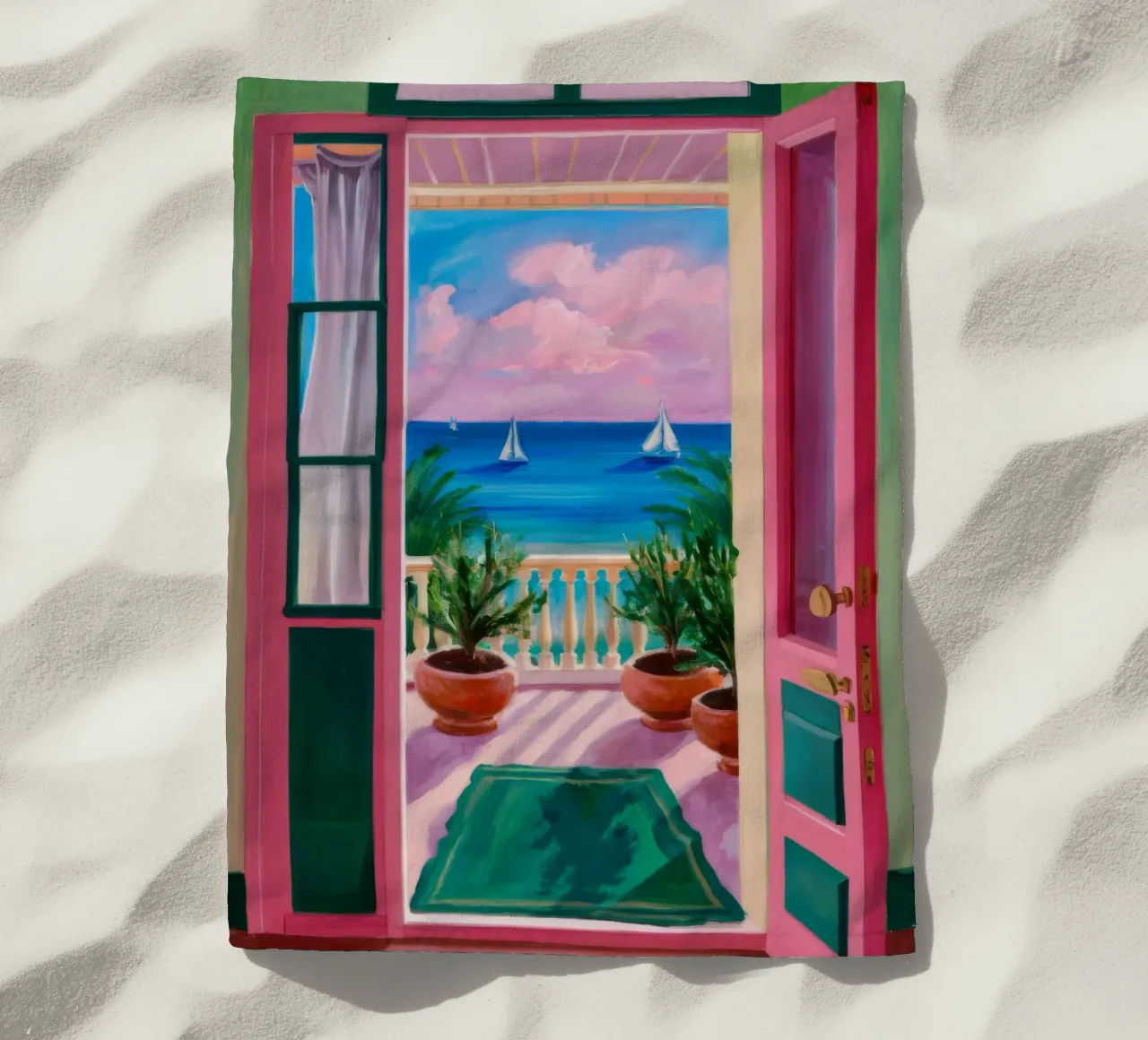 Scala del cielo rosa telo mare da FadeAura