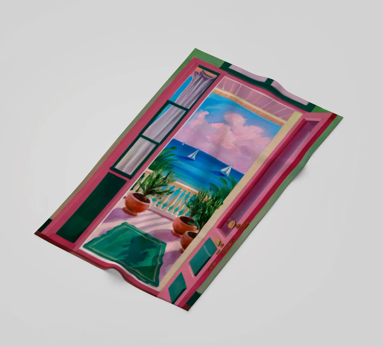 Scala del cielo rosa telo mare da FadeAura