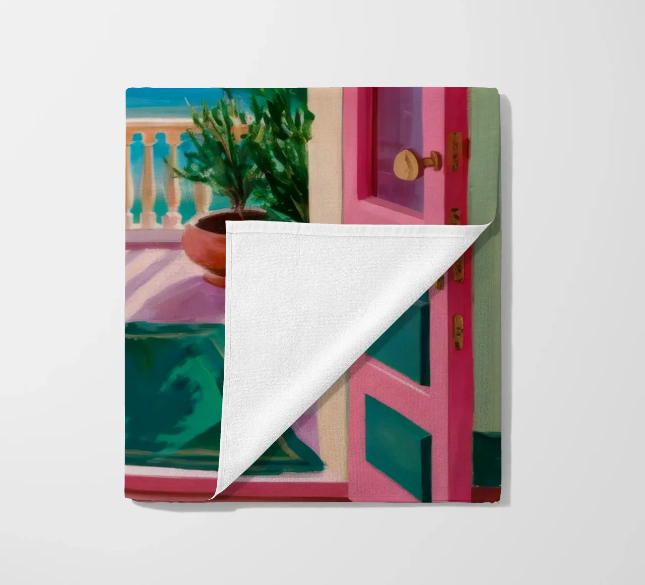 Scala del cielo rosa telo mare da FadeAura