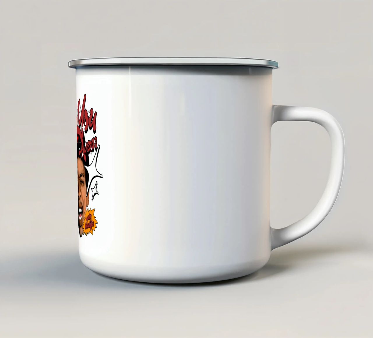Wiz Khalifa stile Y2k tazza in smalto da Sigrid Rauuy