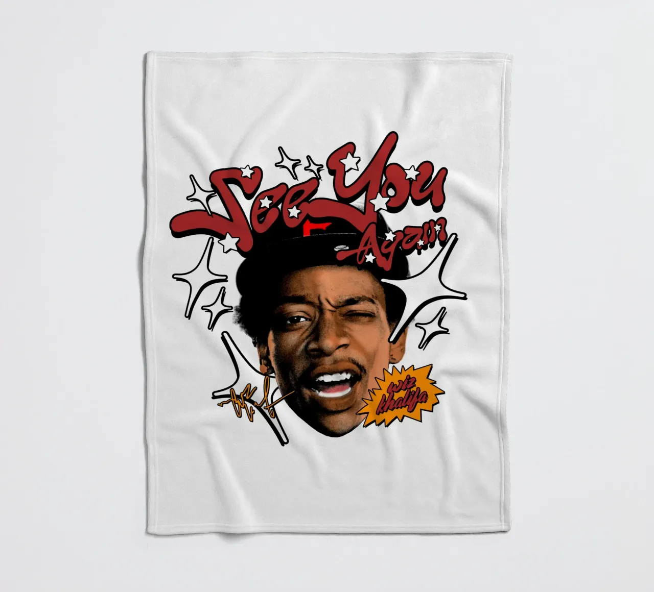 Wiz Khalifa stile Y2k coperta in pile da Sigrid Rauuy