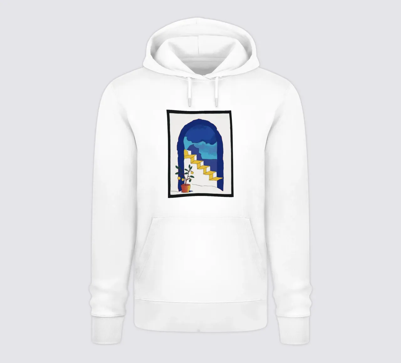 Finestra ad arco Scala felpa con cappuccio da Muse Artworks