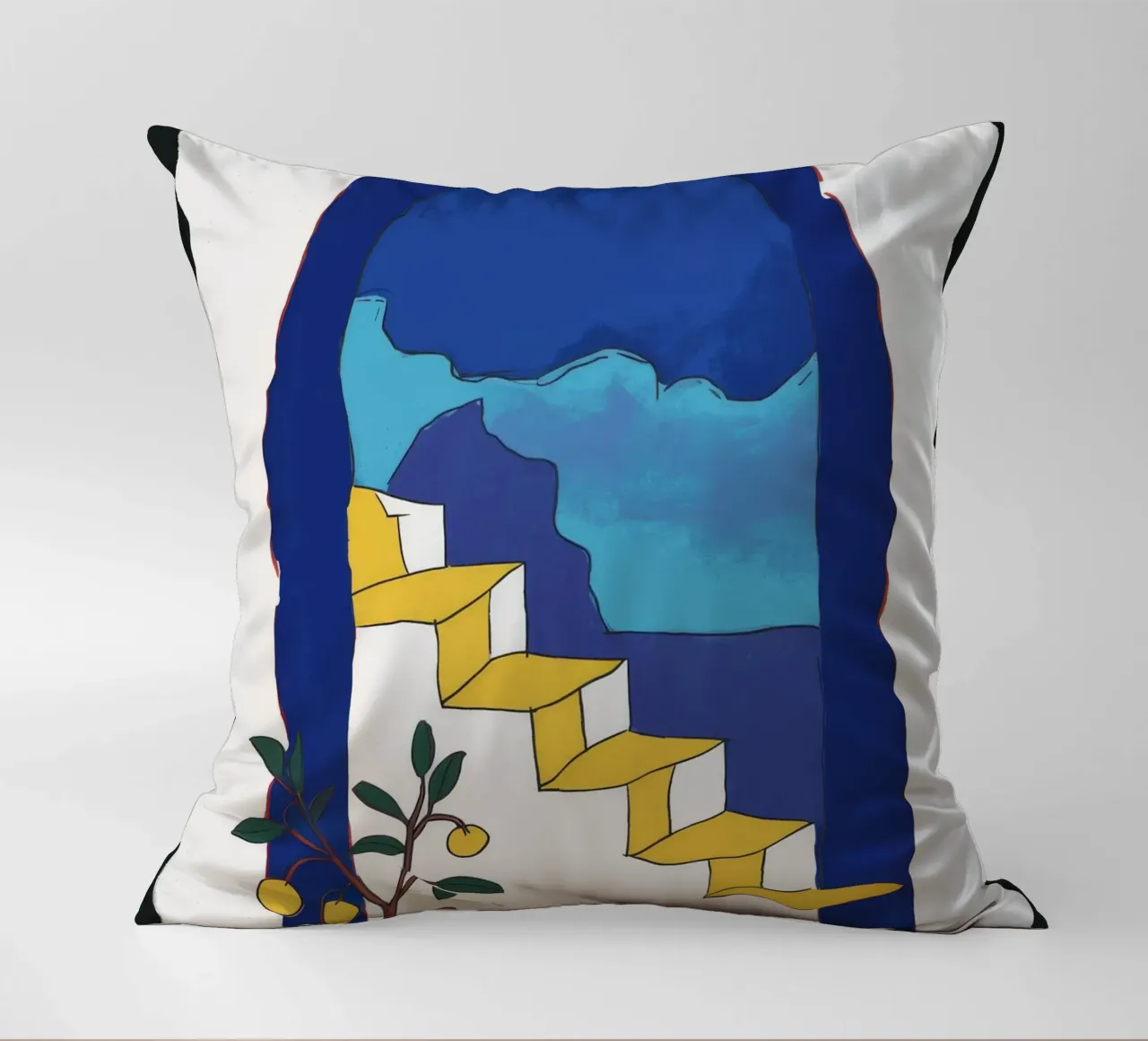 Finestra ad arco Scala cuscino da Muse Artworks