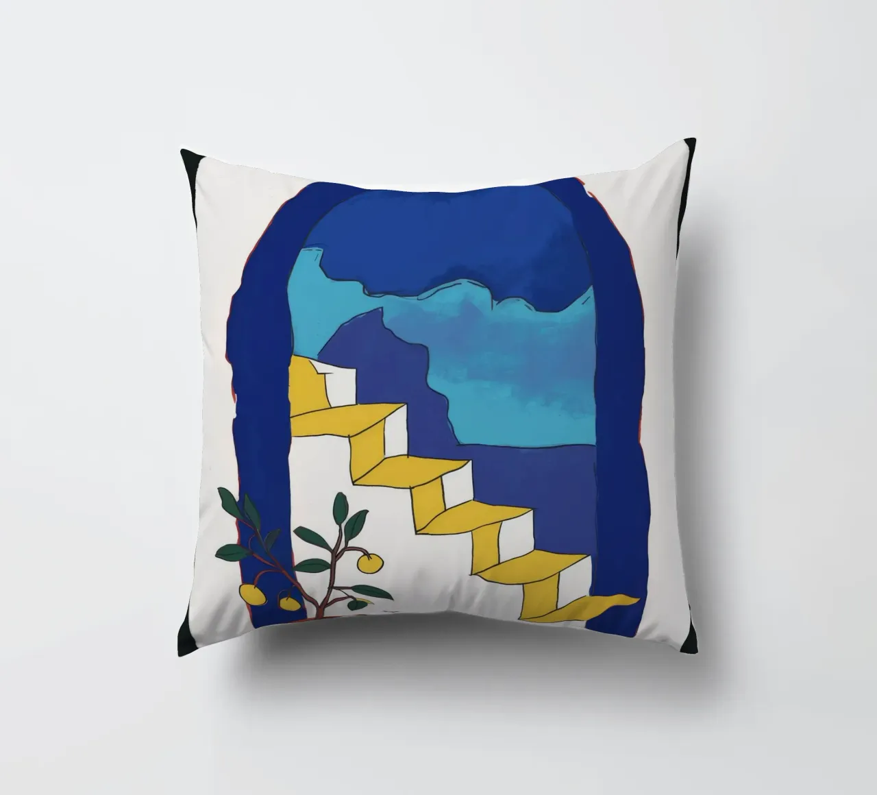 Finestra ad arco Scala cuscino da Muse Artworks