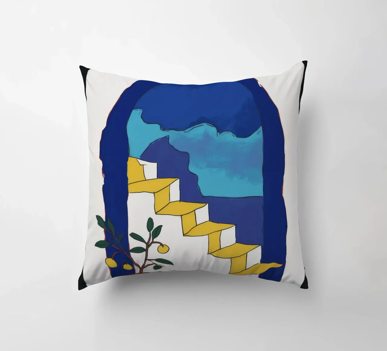 Finestra ad arco Scala cuscino da Muse Artworks