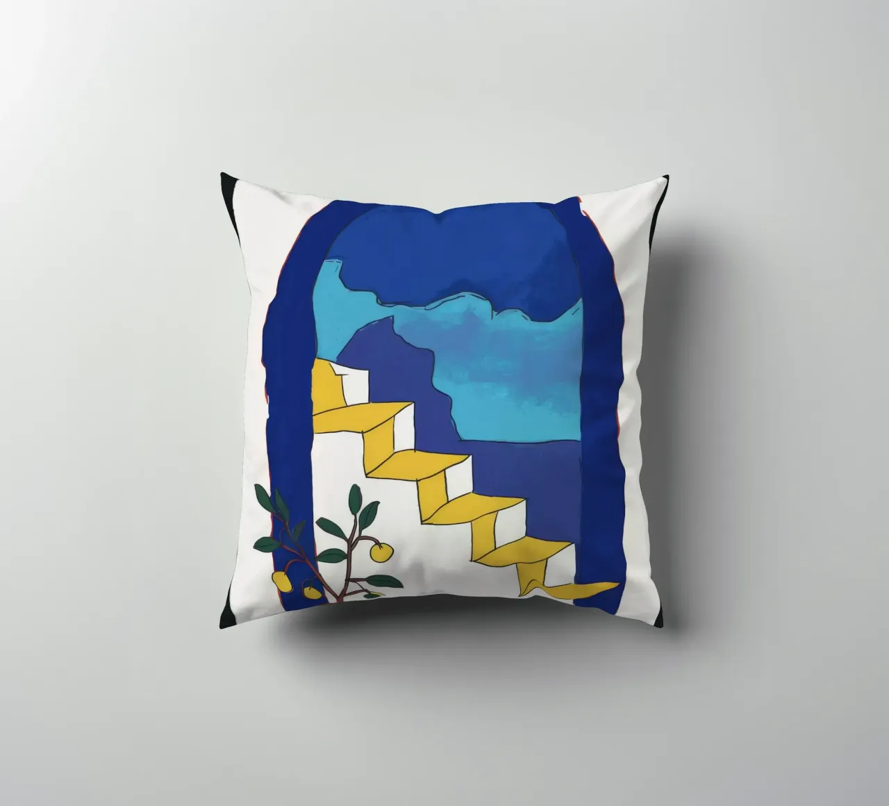 Finestra ad arco Scala cuscino da Muse Artworks