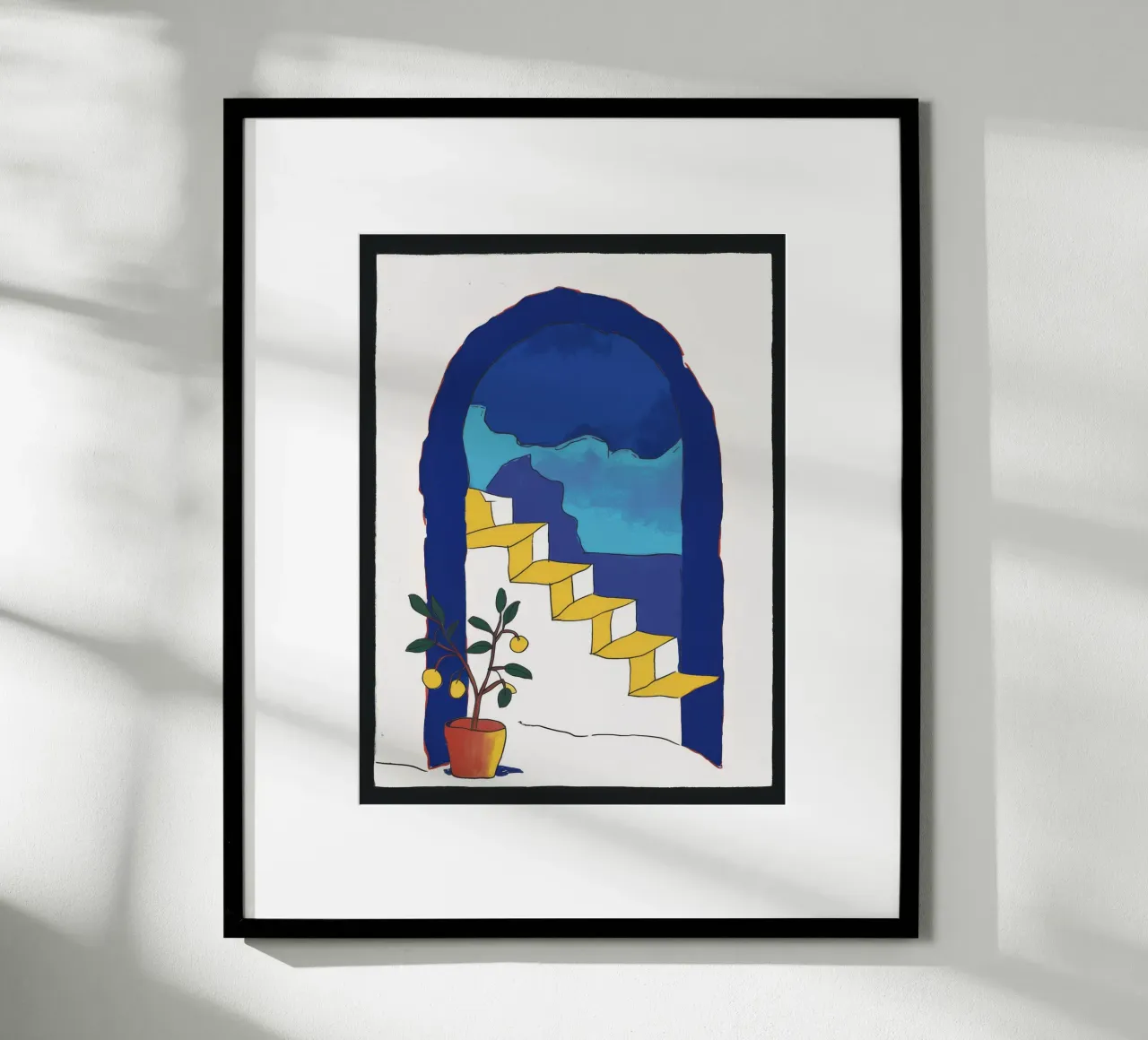 Finestra ad arco Scala poster con telaio in plastica da Muse Artworks