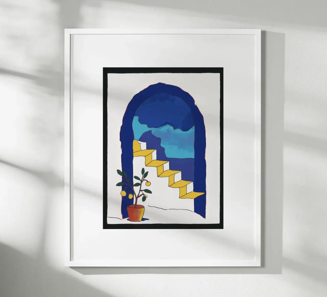 Finestra ad arco Scala poster con telaio in plastica da Muse Artworks