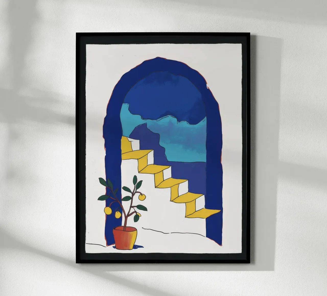 Finestra ad arco Scala poster con telaio in plastica da Muse Artworks