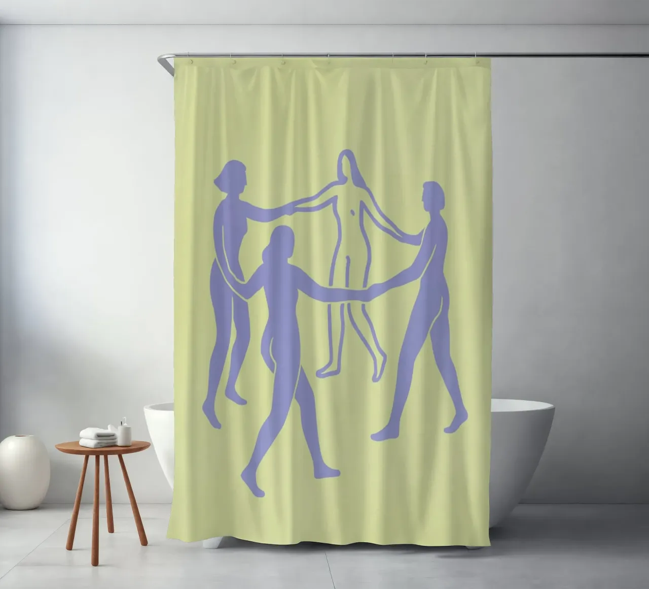 NOUS (Yellow) shower curtain by treechild