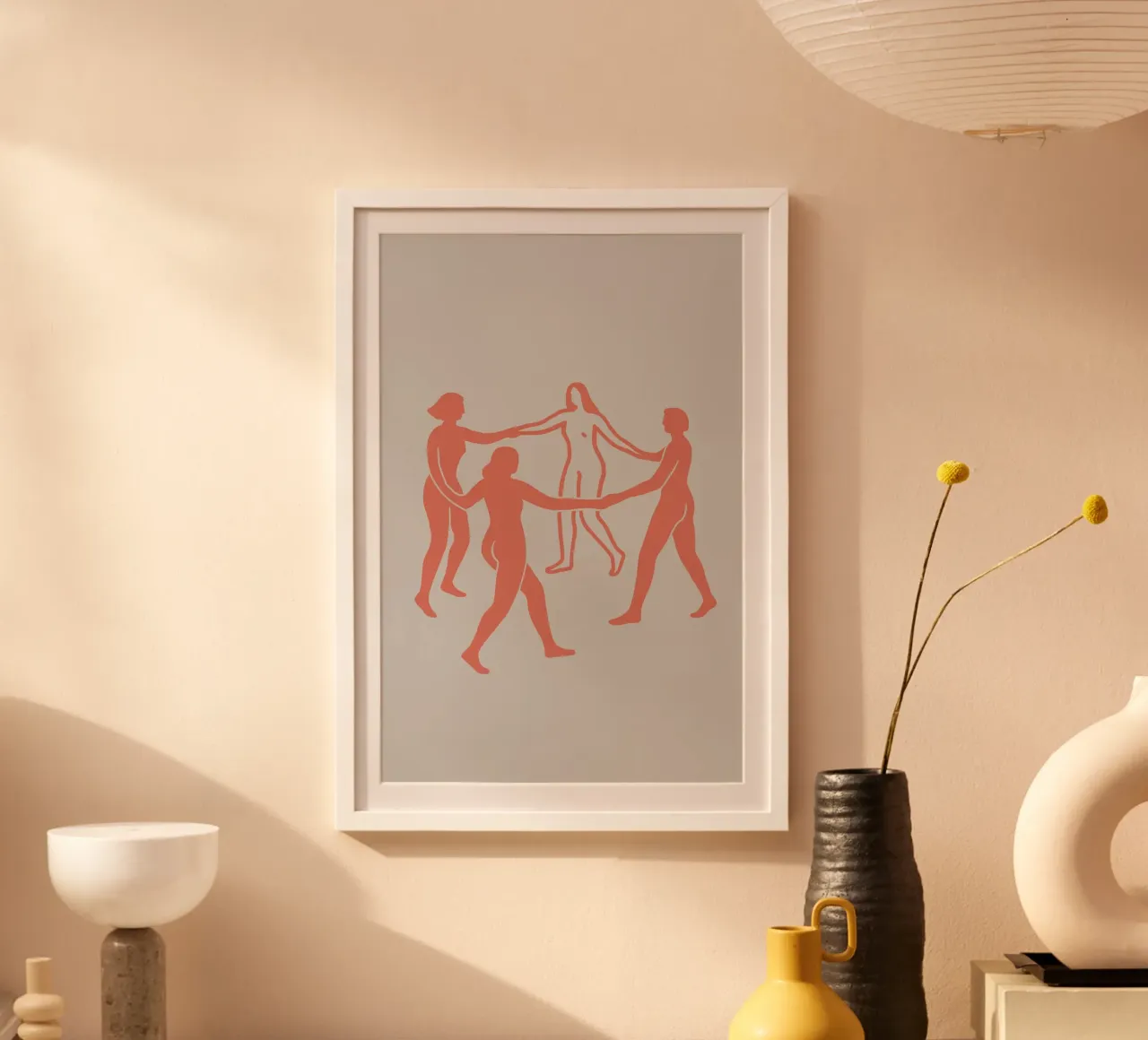 NOUS (Gray) poster con telaio in plastica da treechild