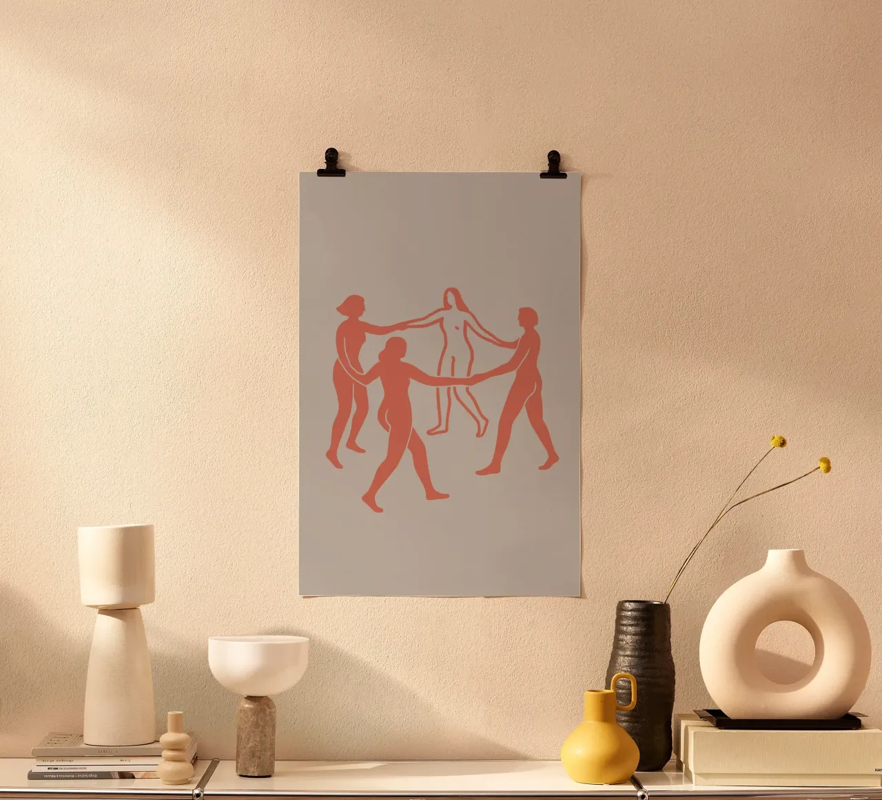 NOUS (Gray) poster con telaio in plastica da treechild