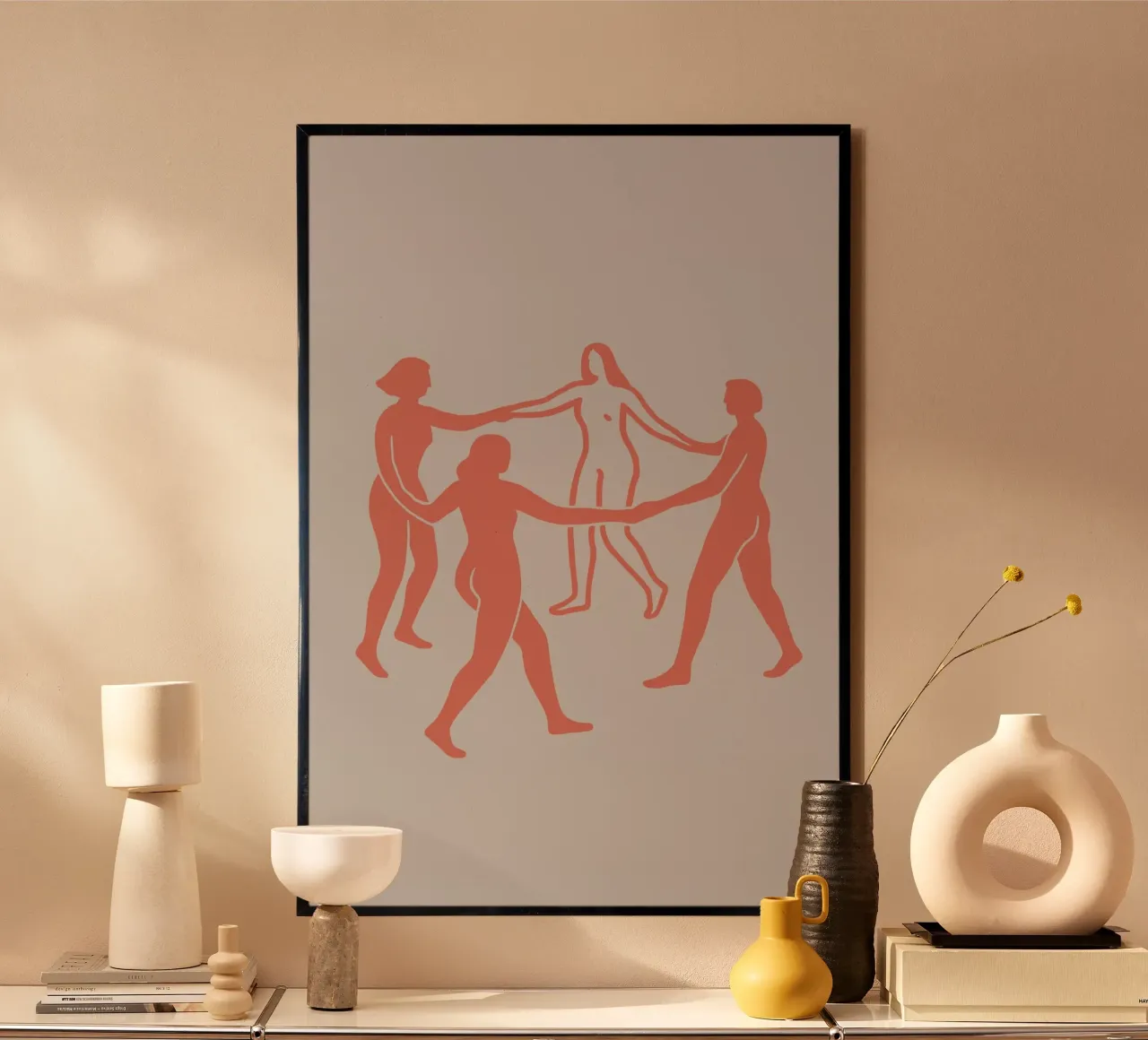 NOUS (Gray) poster con telaio in plastica da treechild