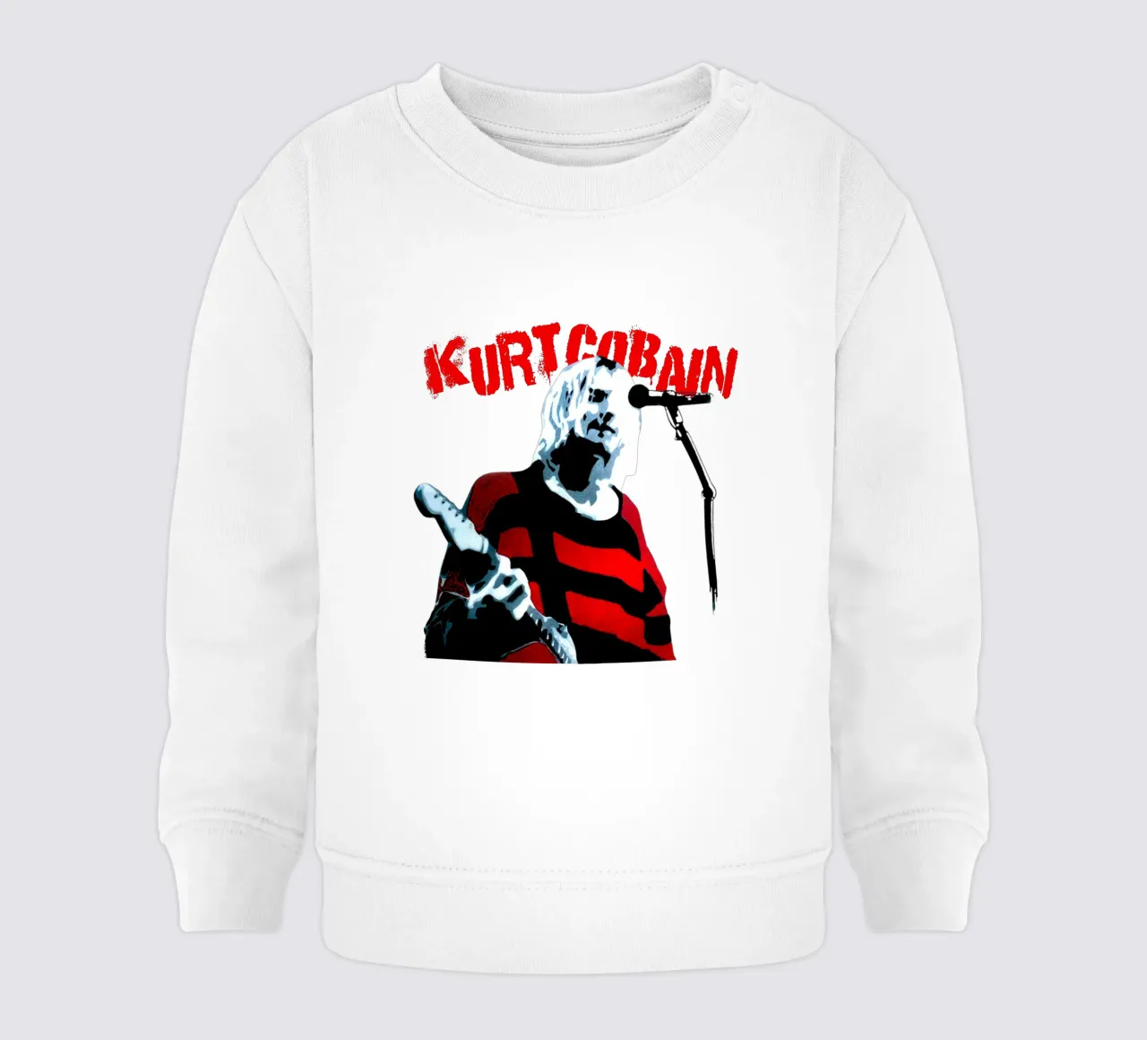 Kurt Cobain a righe felpa neonato da Sigrid Rauuy