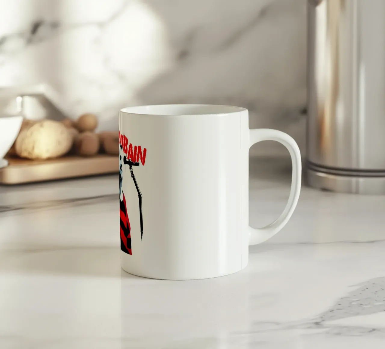 Kurt Cobain a righe tazza in ceramica da Sigrid Rauuy