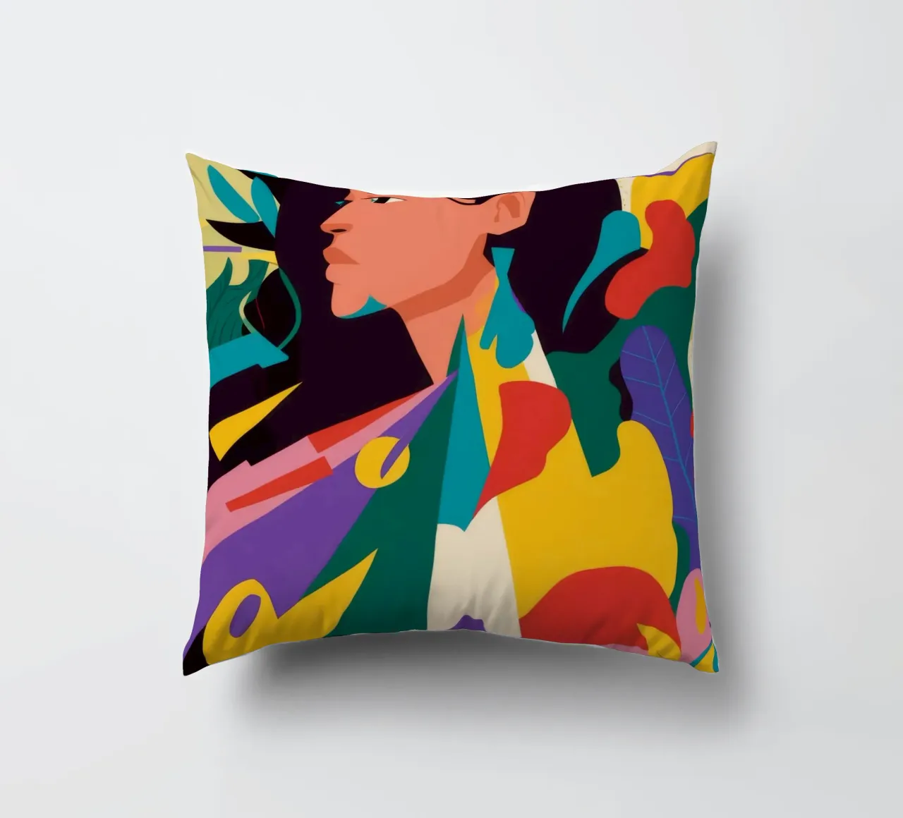 Profil de la femme abstraite coussin de FadeAura