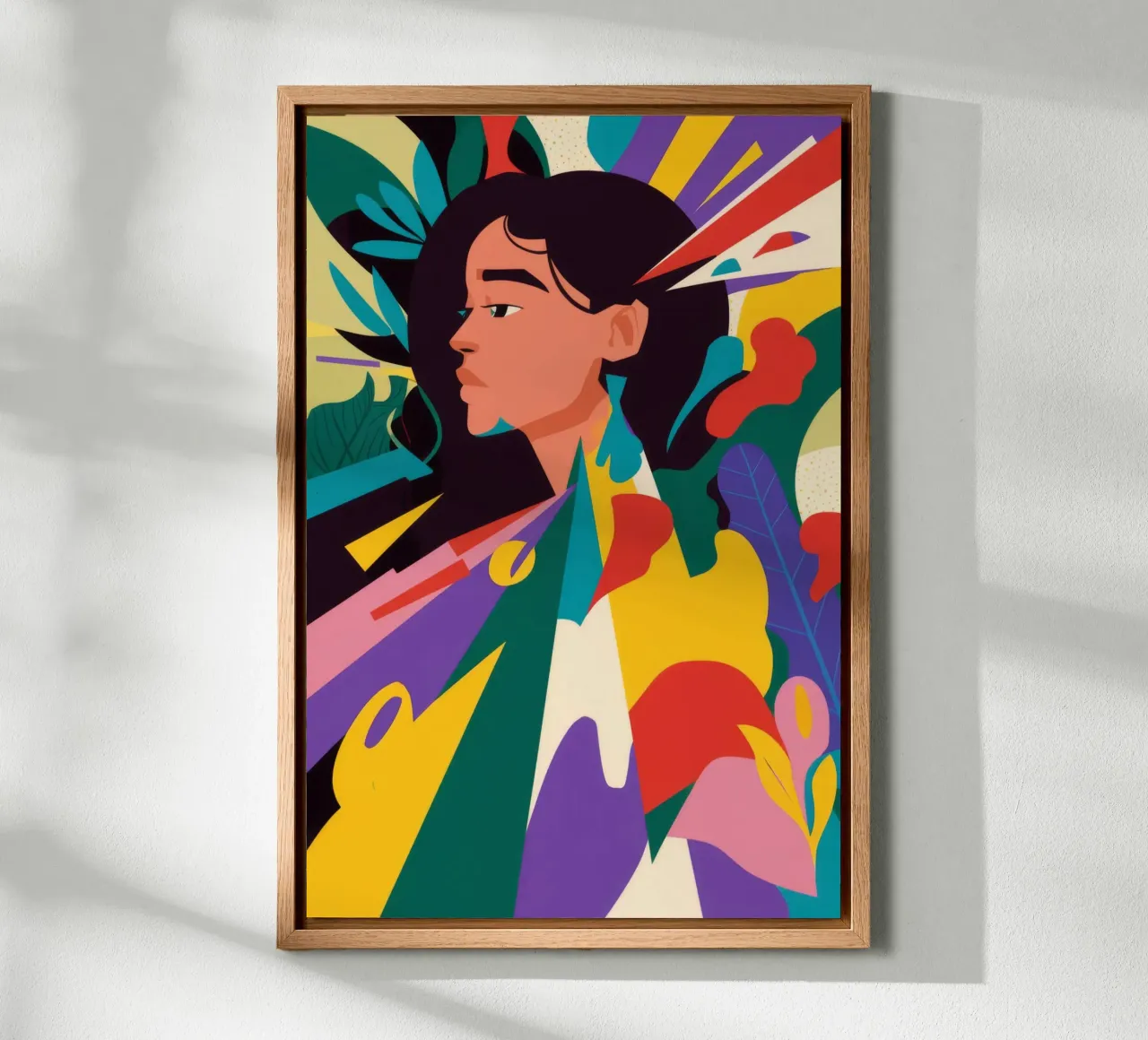 Abstract Vrouw Profiel canvas van FadeAura
