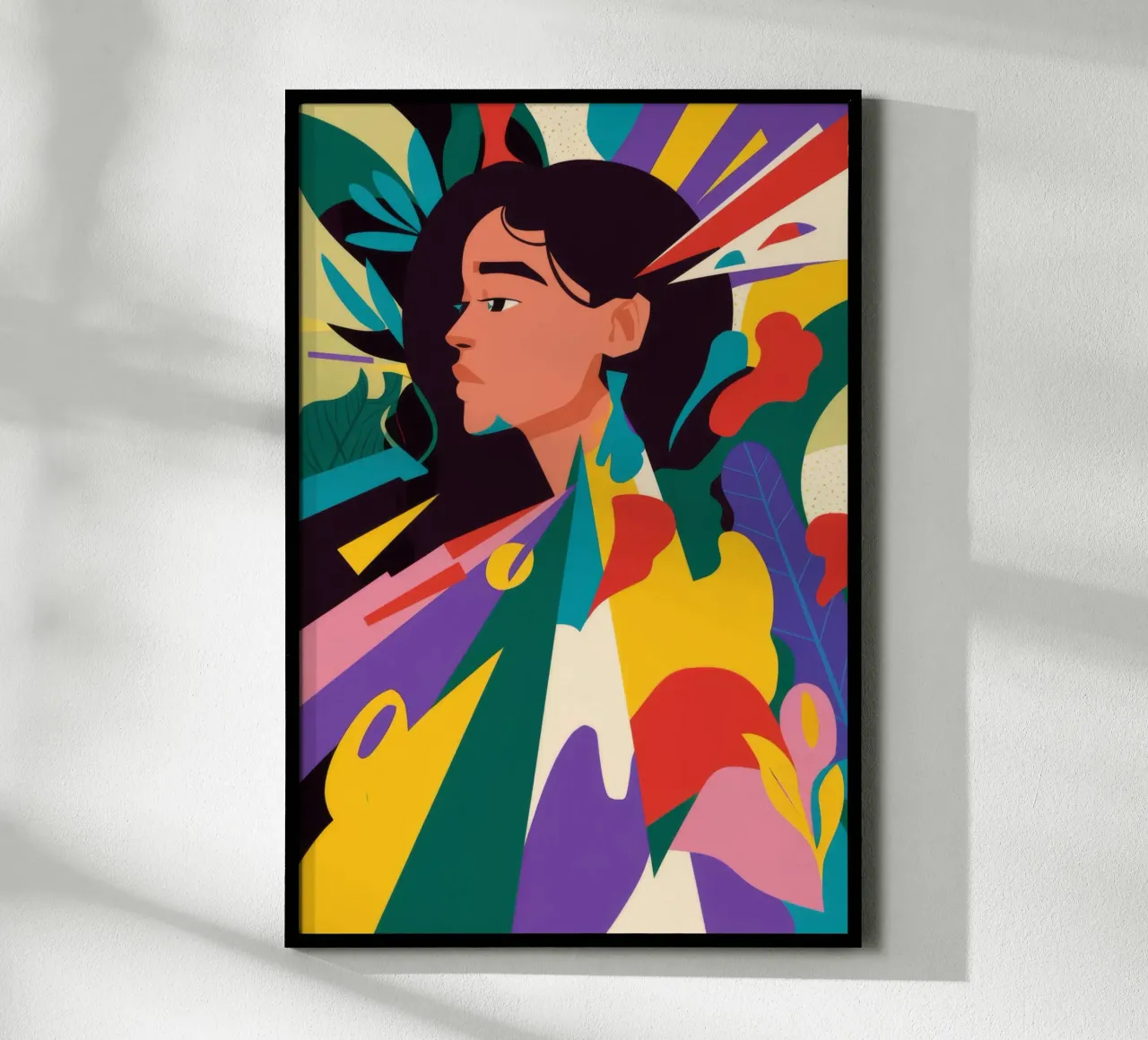 Abstraktes Frauenprofil Poster von FadeAura