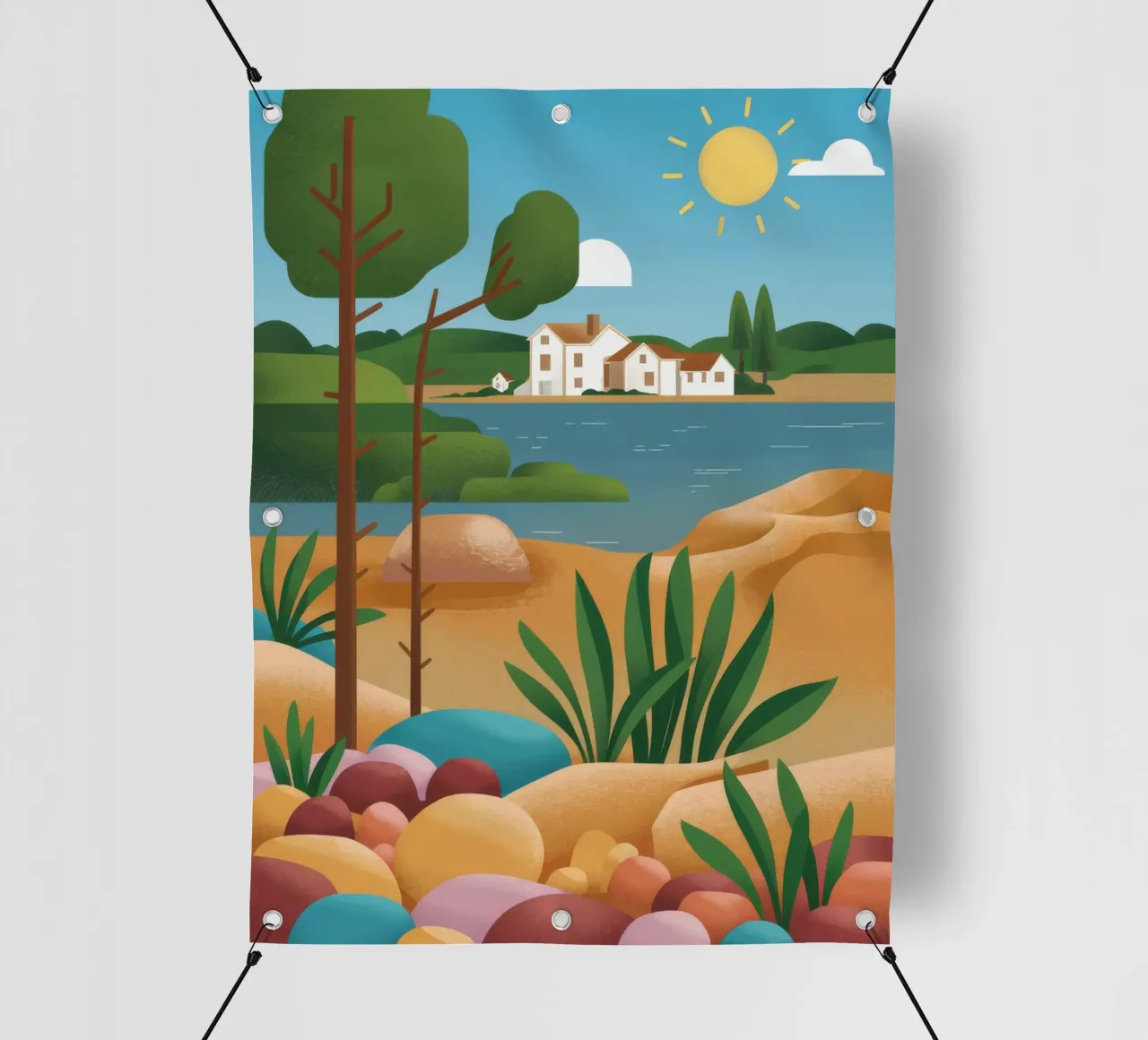 Pebble Beach Vista telo in pvc da Muse Artworks
