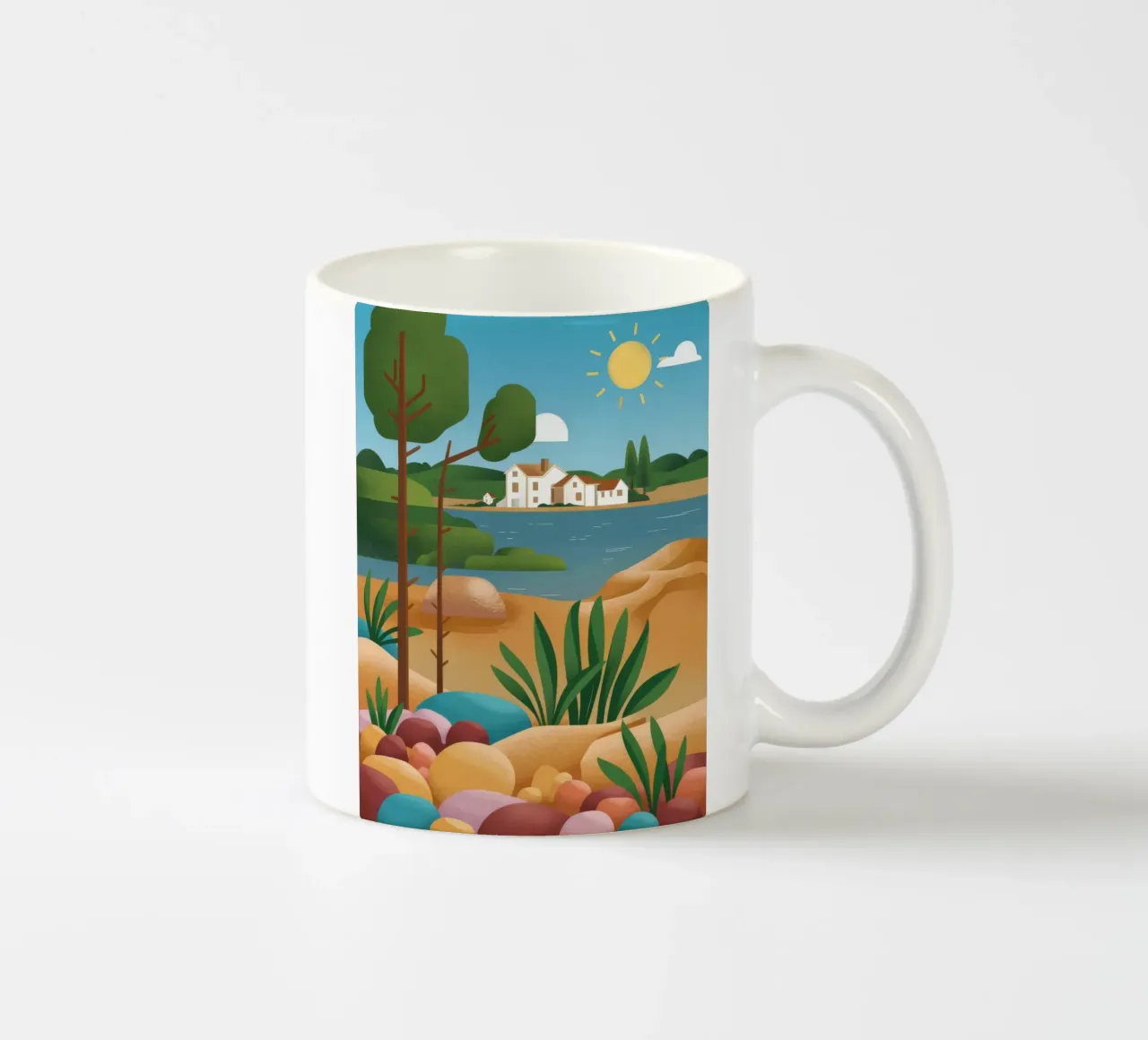 Pebble Beach Vista tazza in ceramica da Muse Artworks
