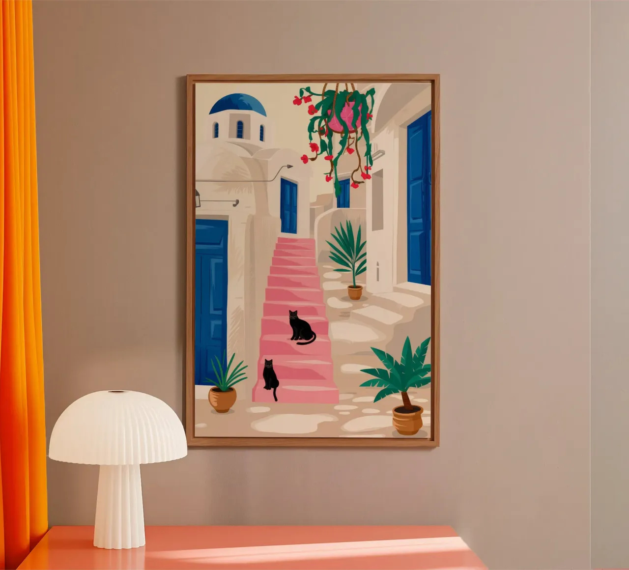 Gatto nero Scale blu pannello forex da FadeAura