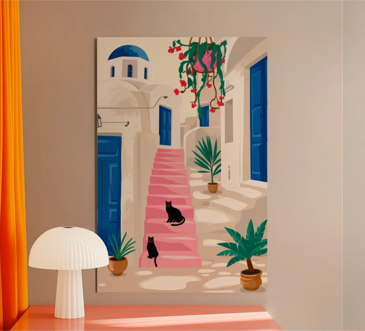 Gatto nero Scale blu pannello forex da FadeAura