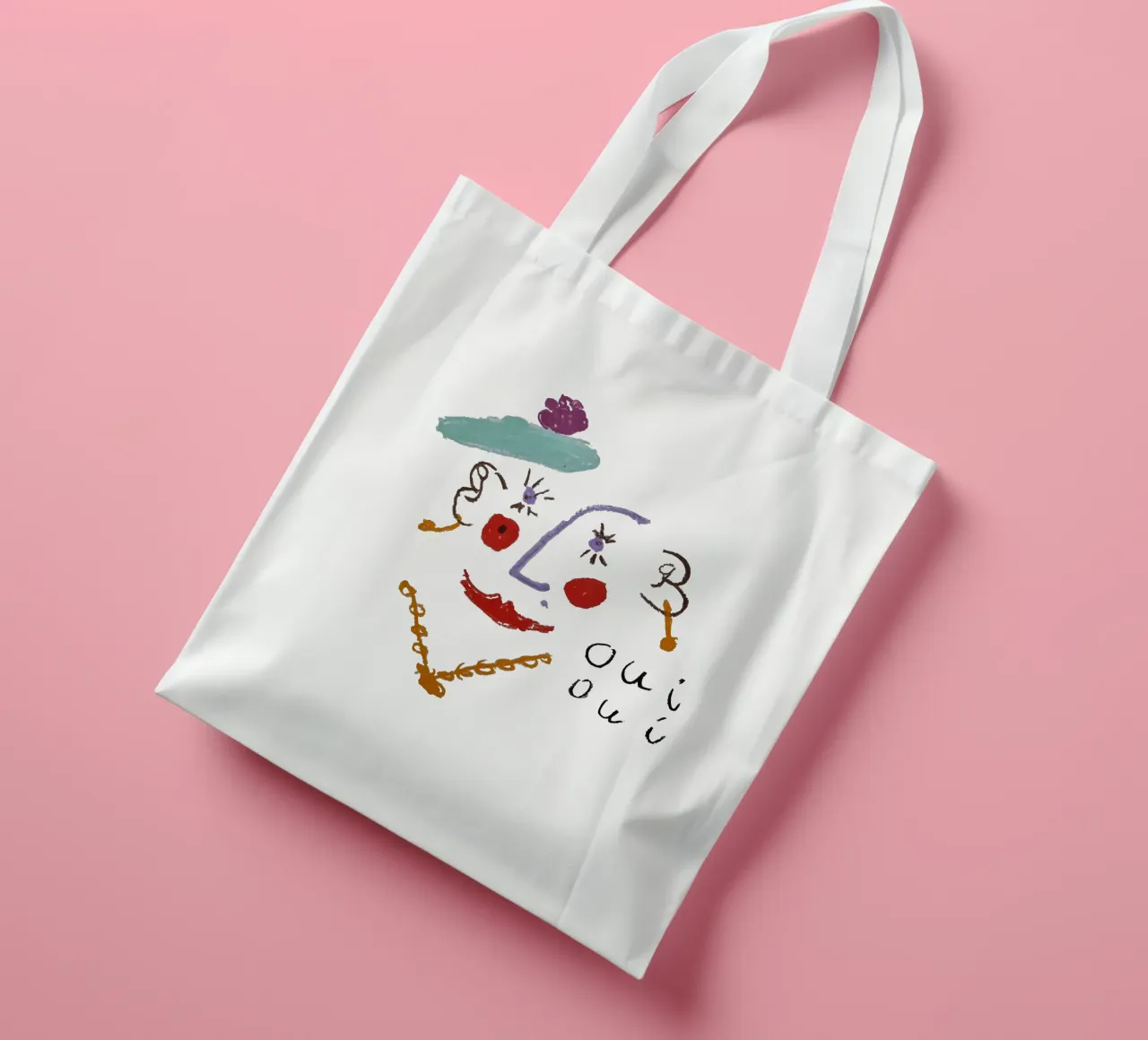 Oui Oui borsa in juta da Ava Baleine
