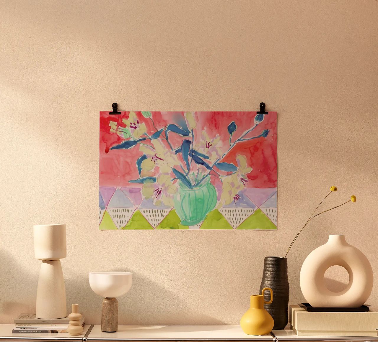 Watercolor Flowers 1 poster by Sonia Brittain