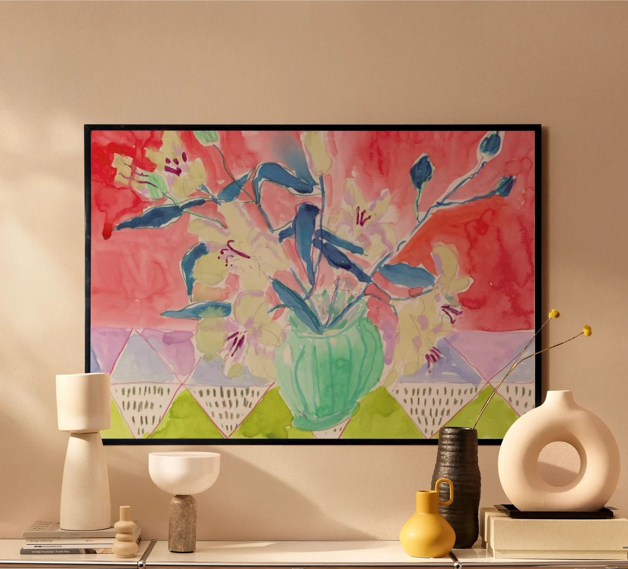 Watercolor Flowers 1 poster by Sonia Brittain