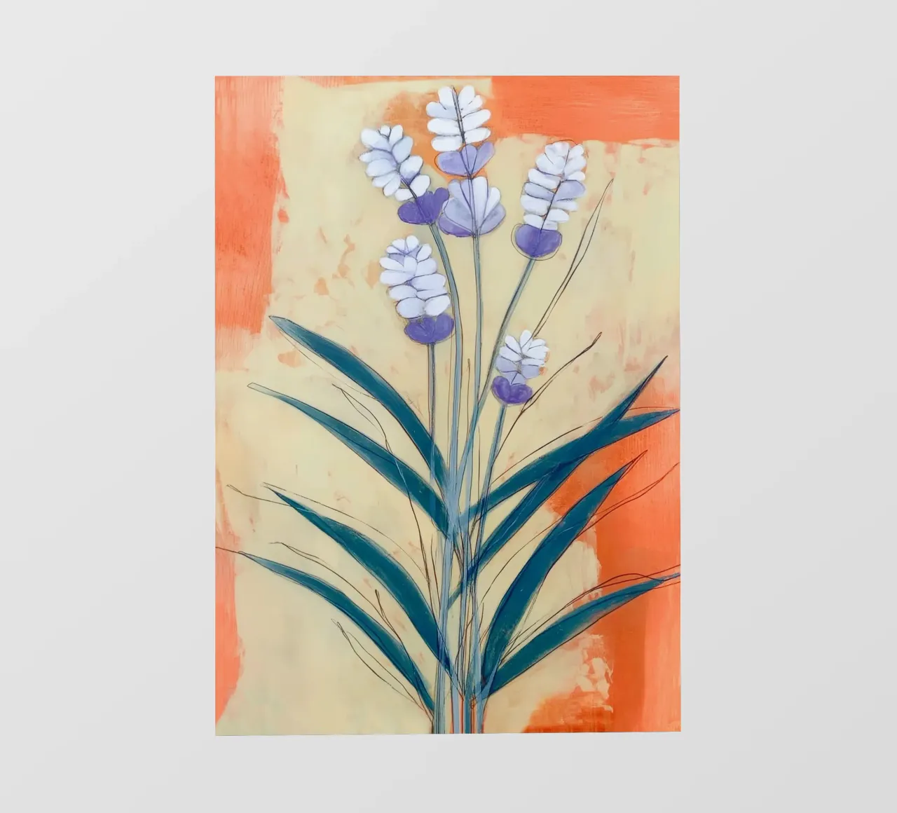 Minimal Lavender Floral Art pellicola backlit da Flow Line
