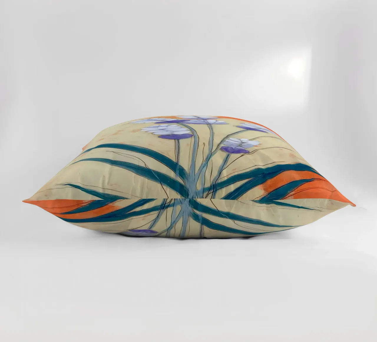 Minimal Lavender Floral Art cuscino da Flow Line