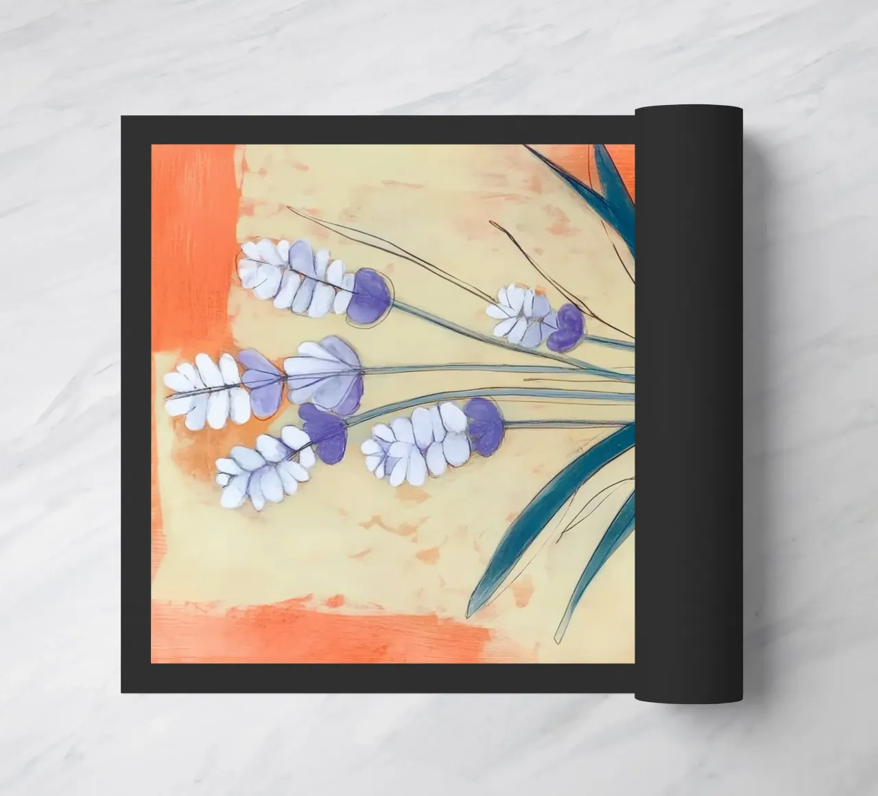 Minimal Lavender Floral Art zerbino da Flow Line