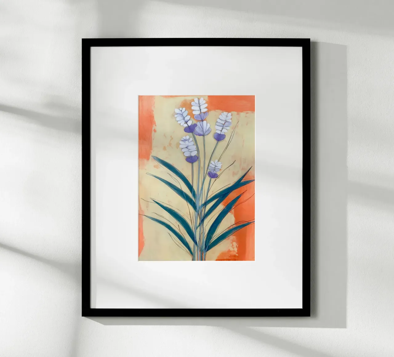 Minimal Lavender Floral Art poster da Flow Line