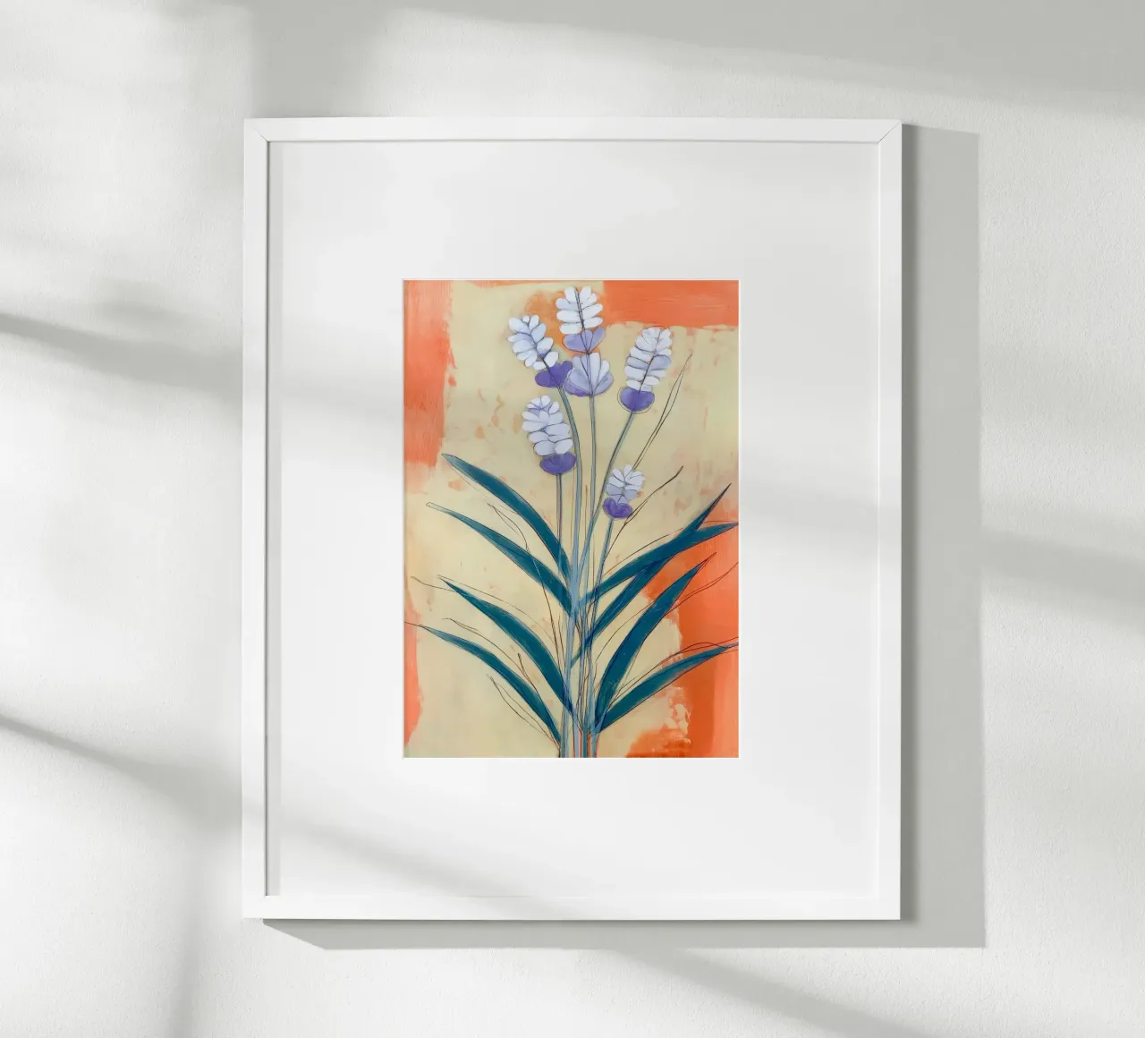 Minimal Lavender Floral Art poster da Flow Line
